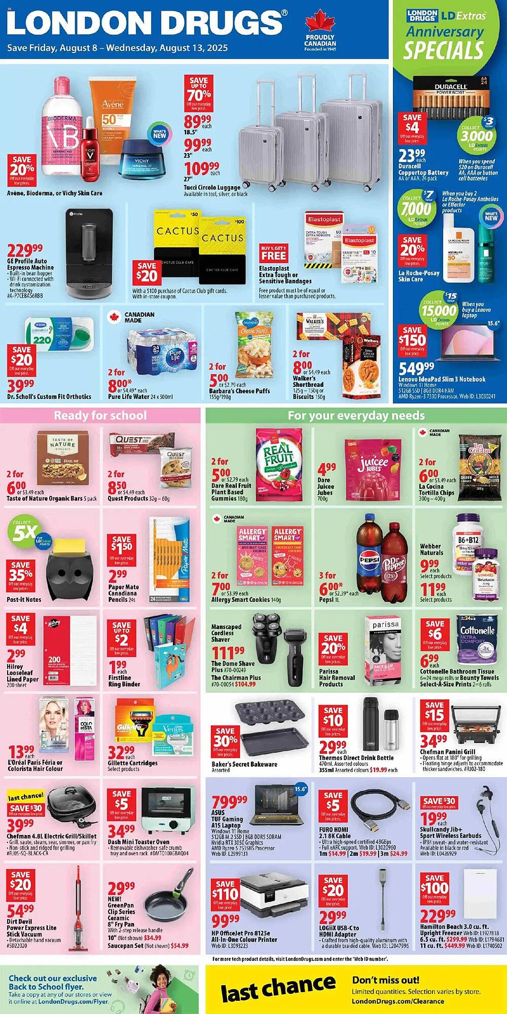 London Drugs flyer (2025-08-08 - 2025-08-13) | 1