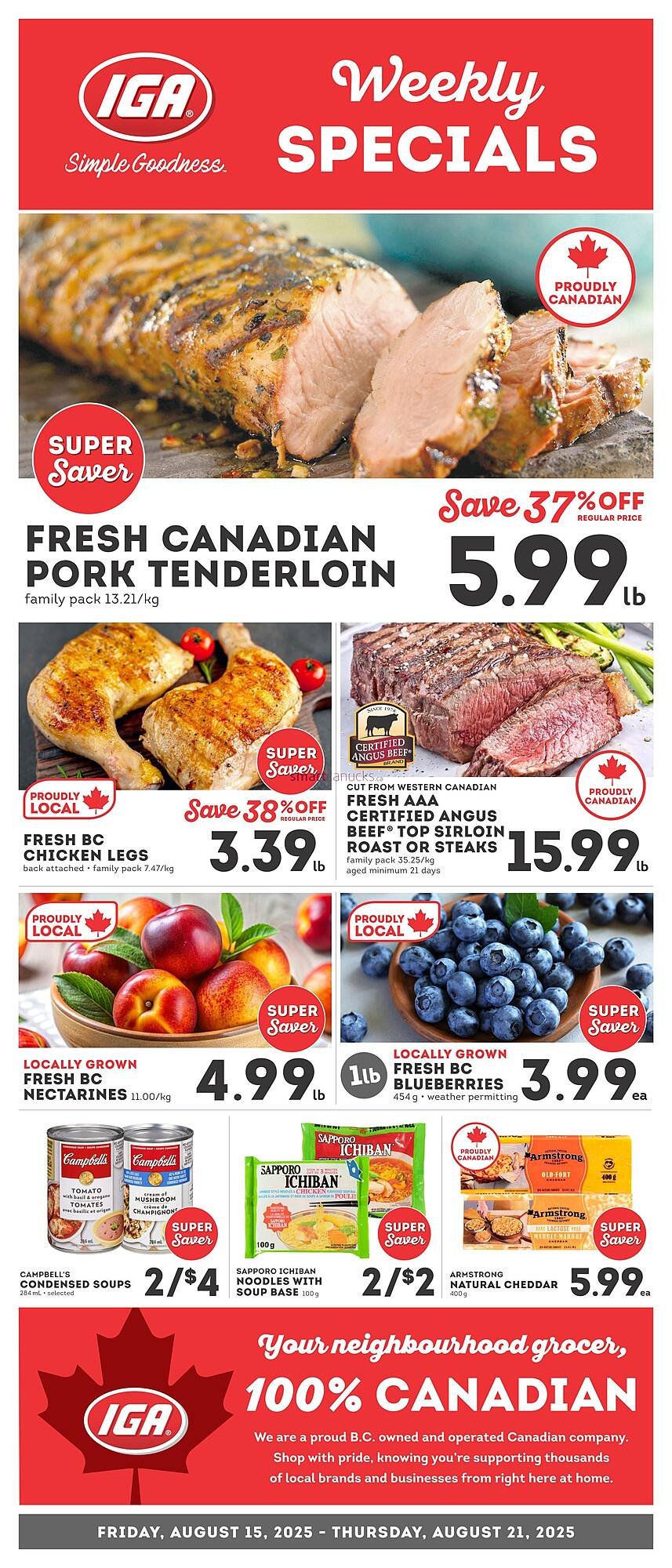 IGA flyer