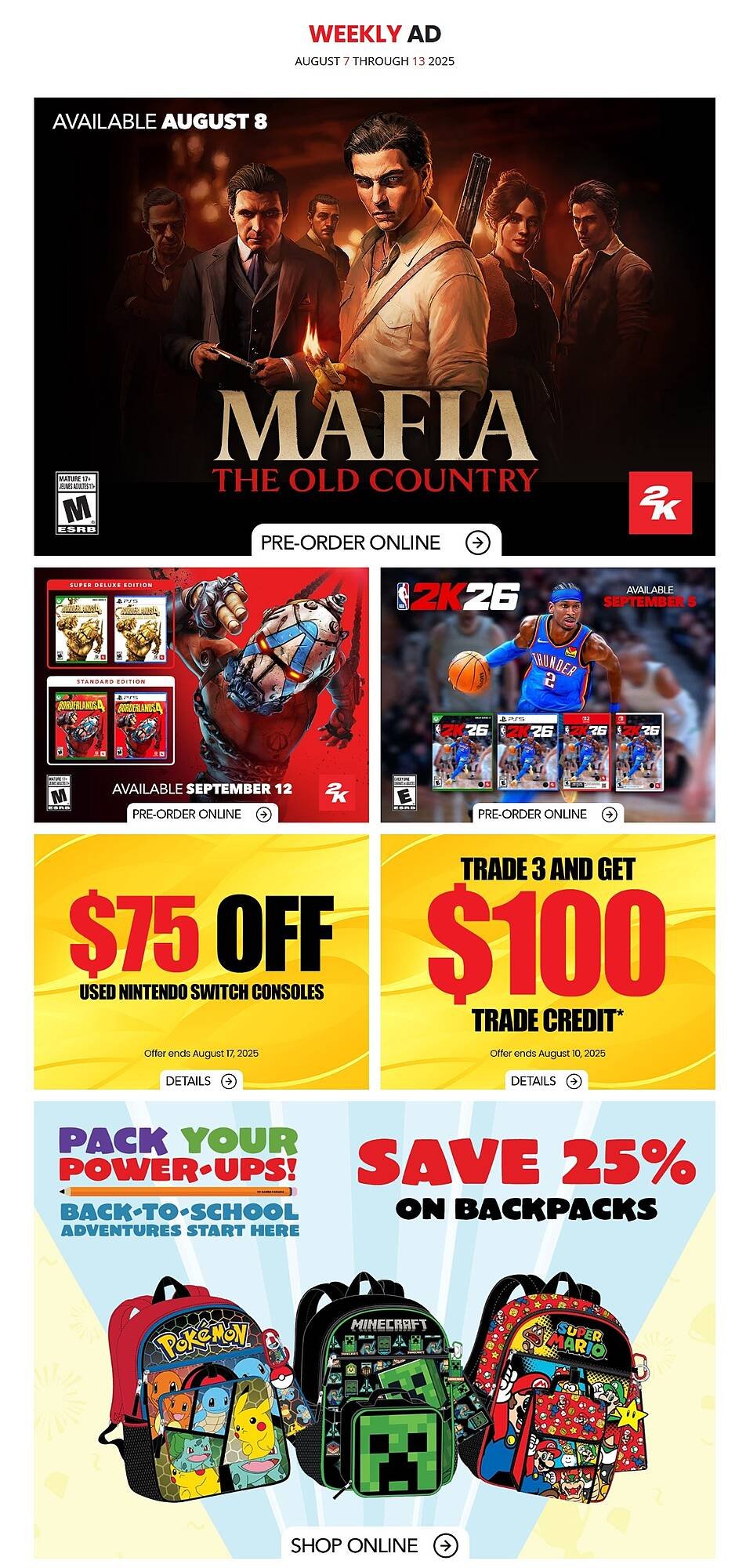 GameStop flyer (2025-08-07 - 2025-08-13) | 1