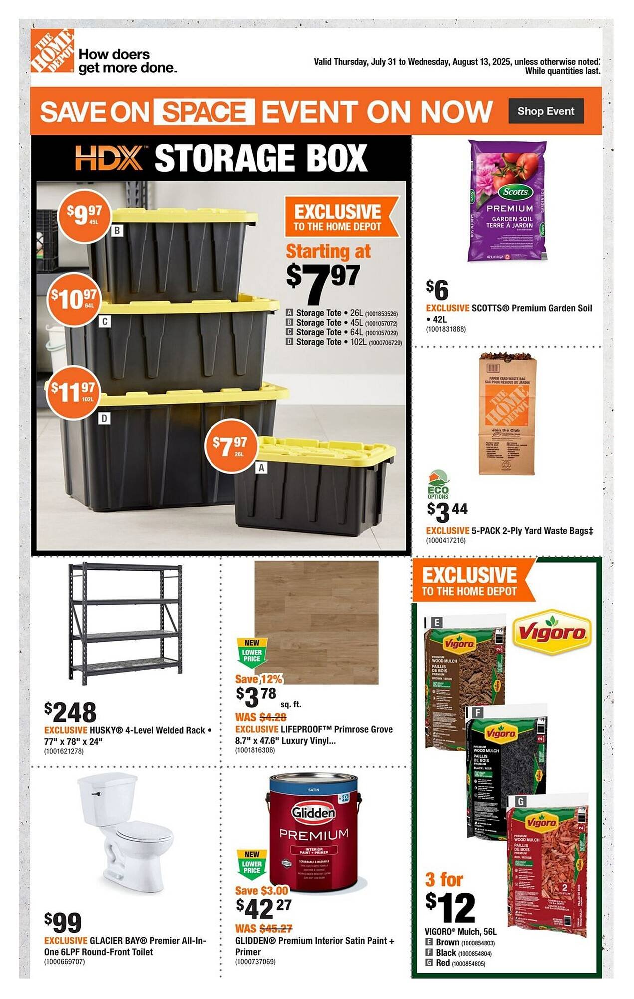 Home Depot flyer (2025-07-31 - 2025-08-13) | 1
