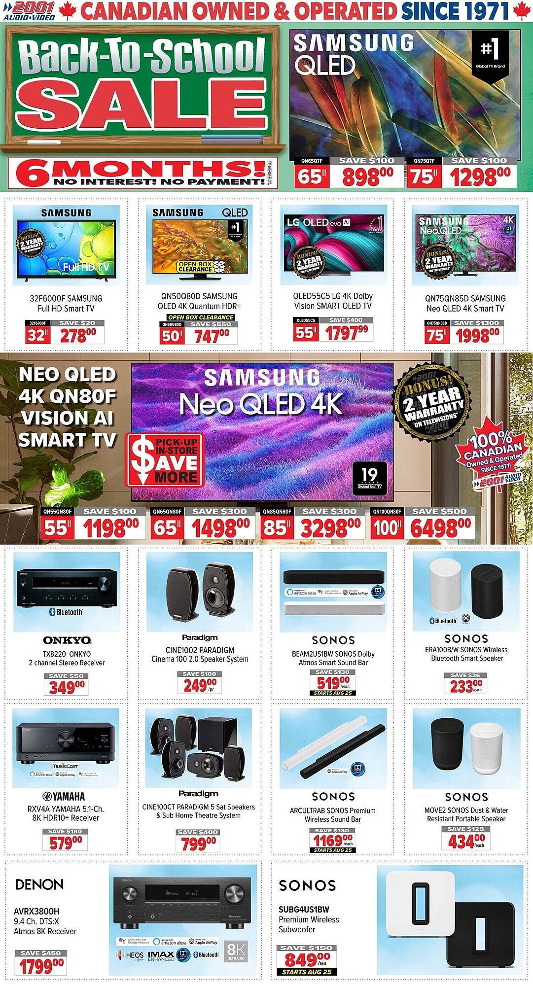 2001 Audio Video flyer (2025-08-22 - 2025-08-29) | 1