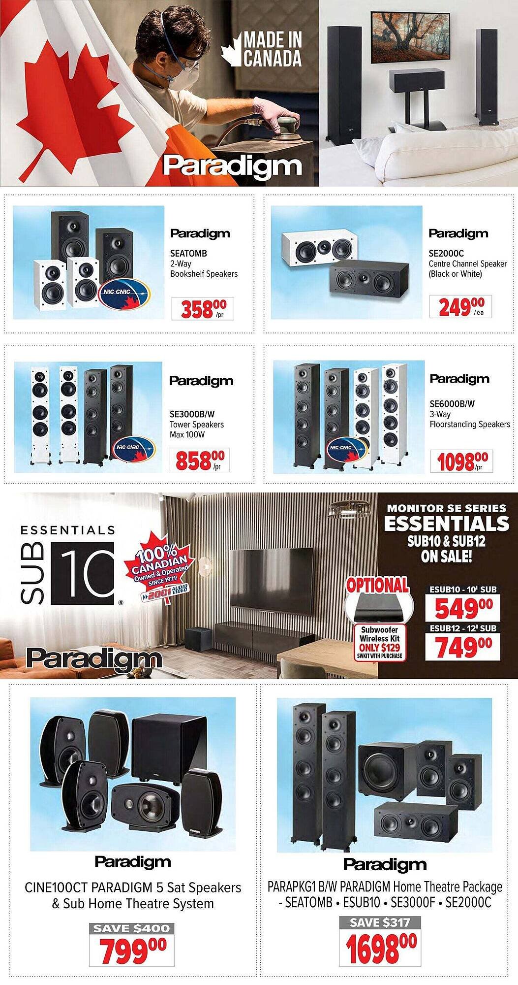2001 Audio Video flyer