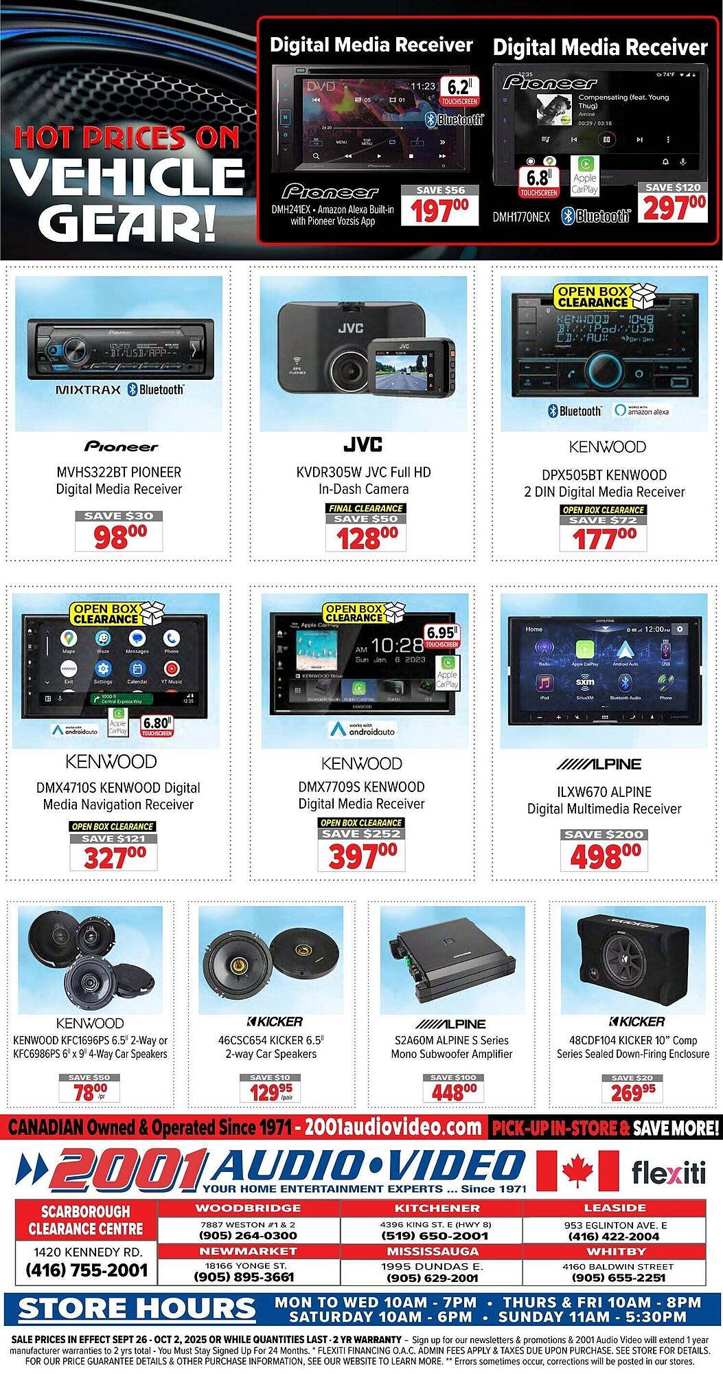 2001 Audio Video flyer