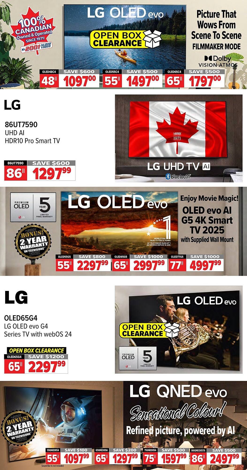 2001 Audio Video flyer
