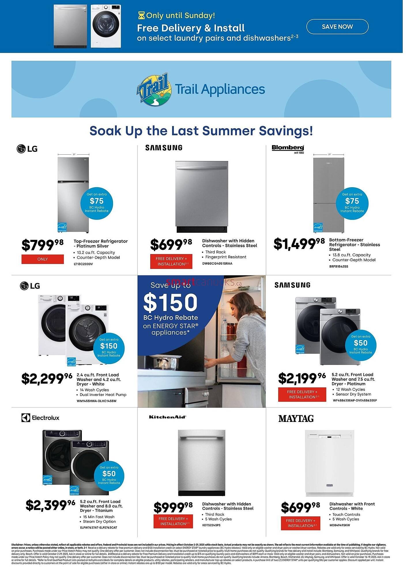 Trail Appliances flyer