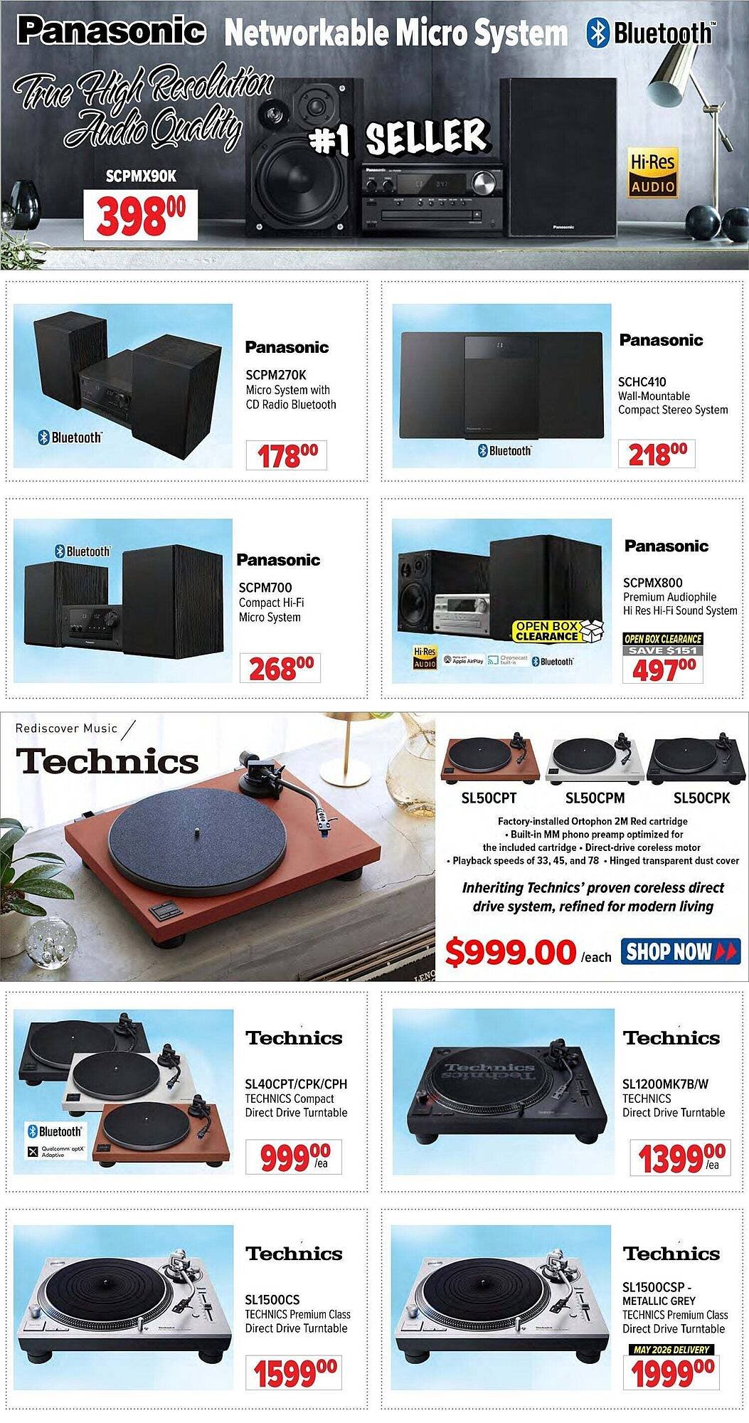 2001 Audio Video flyer