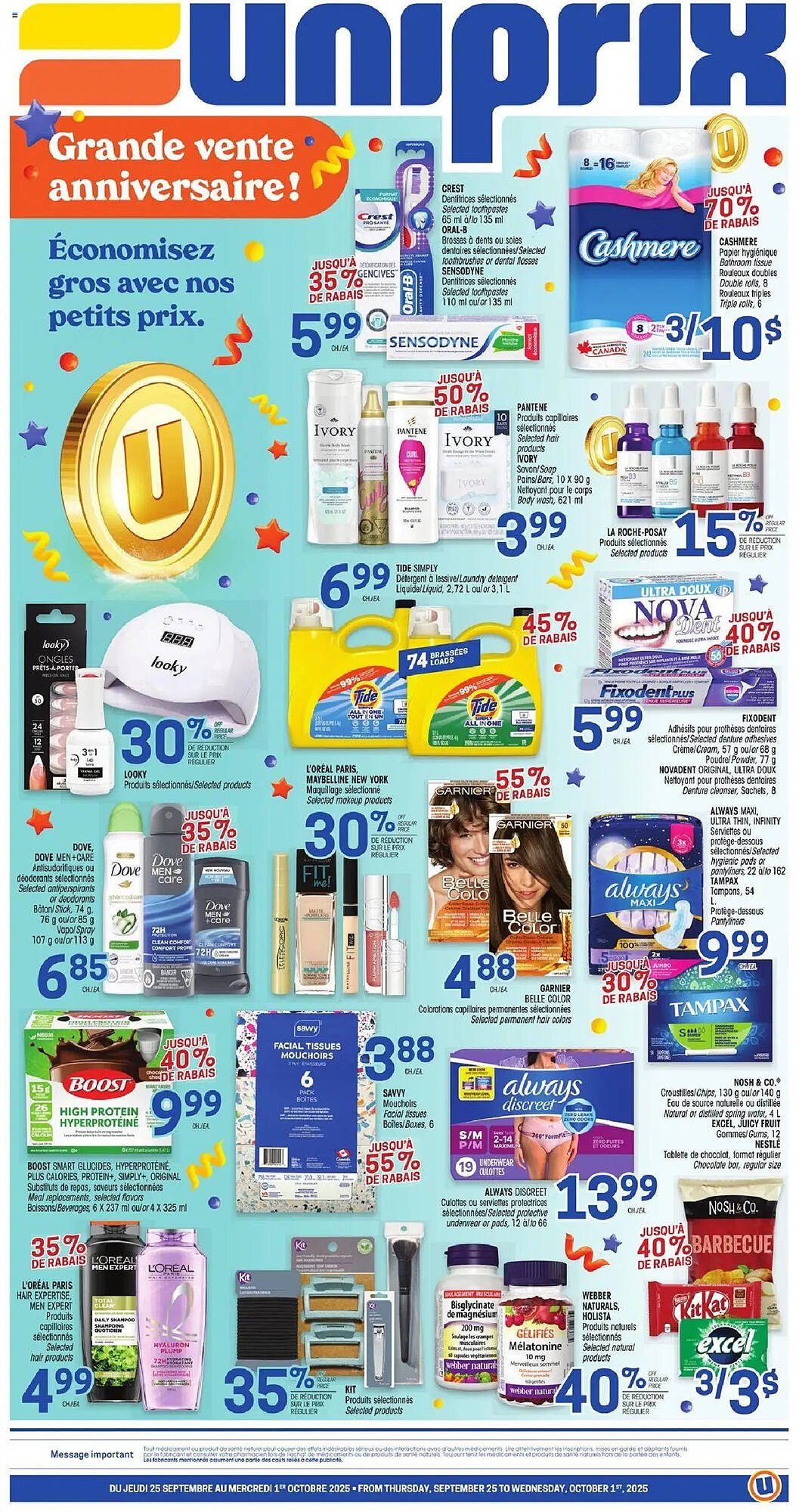 Uniprix flyer (2025-09-25 - 2025-10-02) | 1
