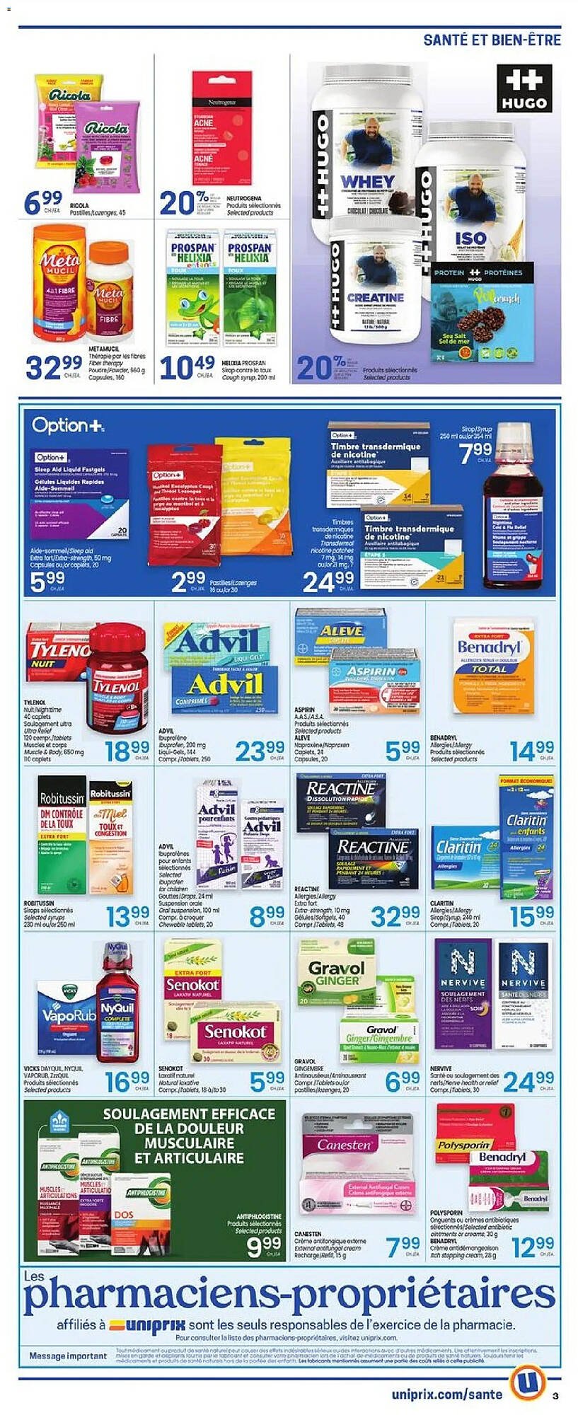 Uniprix flyer