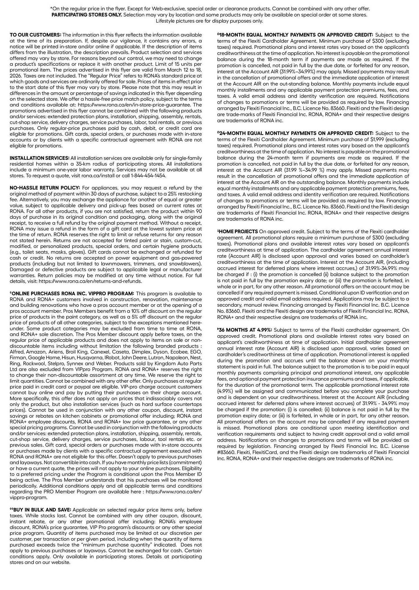 RONA flyer (2026-03-12 - 2026-04-02) | 25