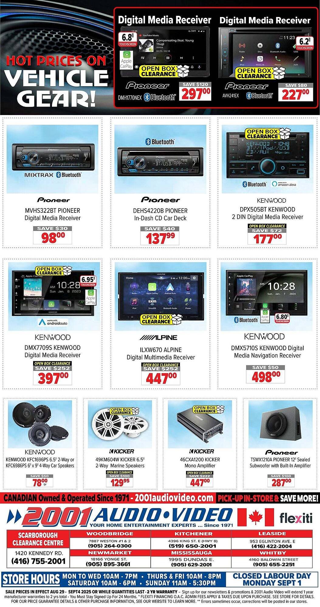2001 Audio Video flyer