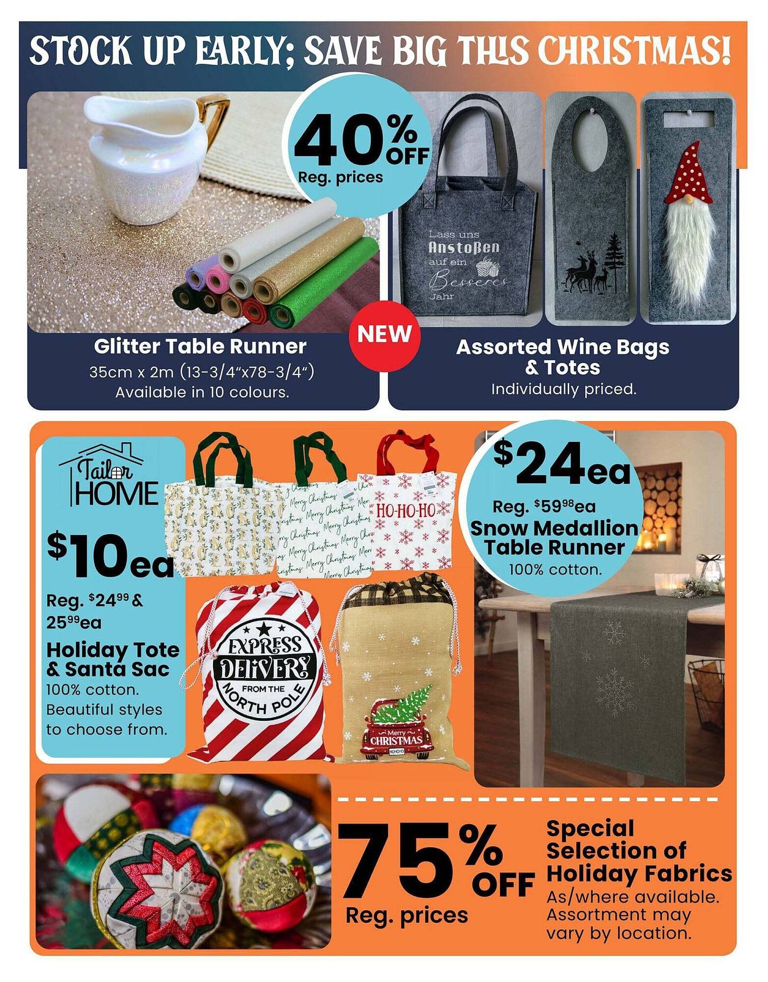 Fabricland flyer