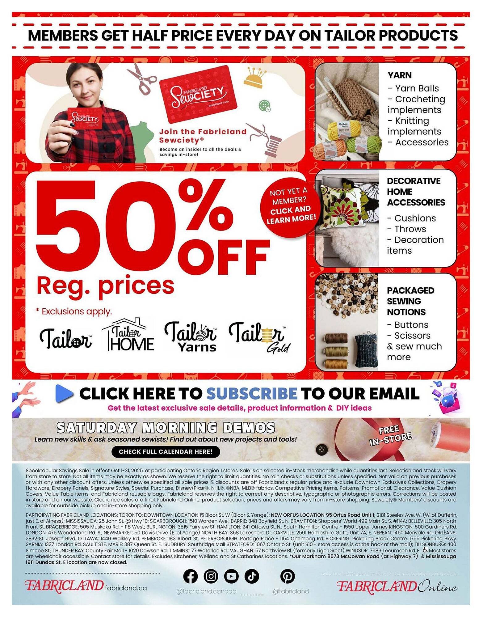 Fabricland flyer