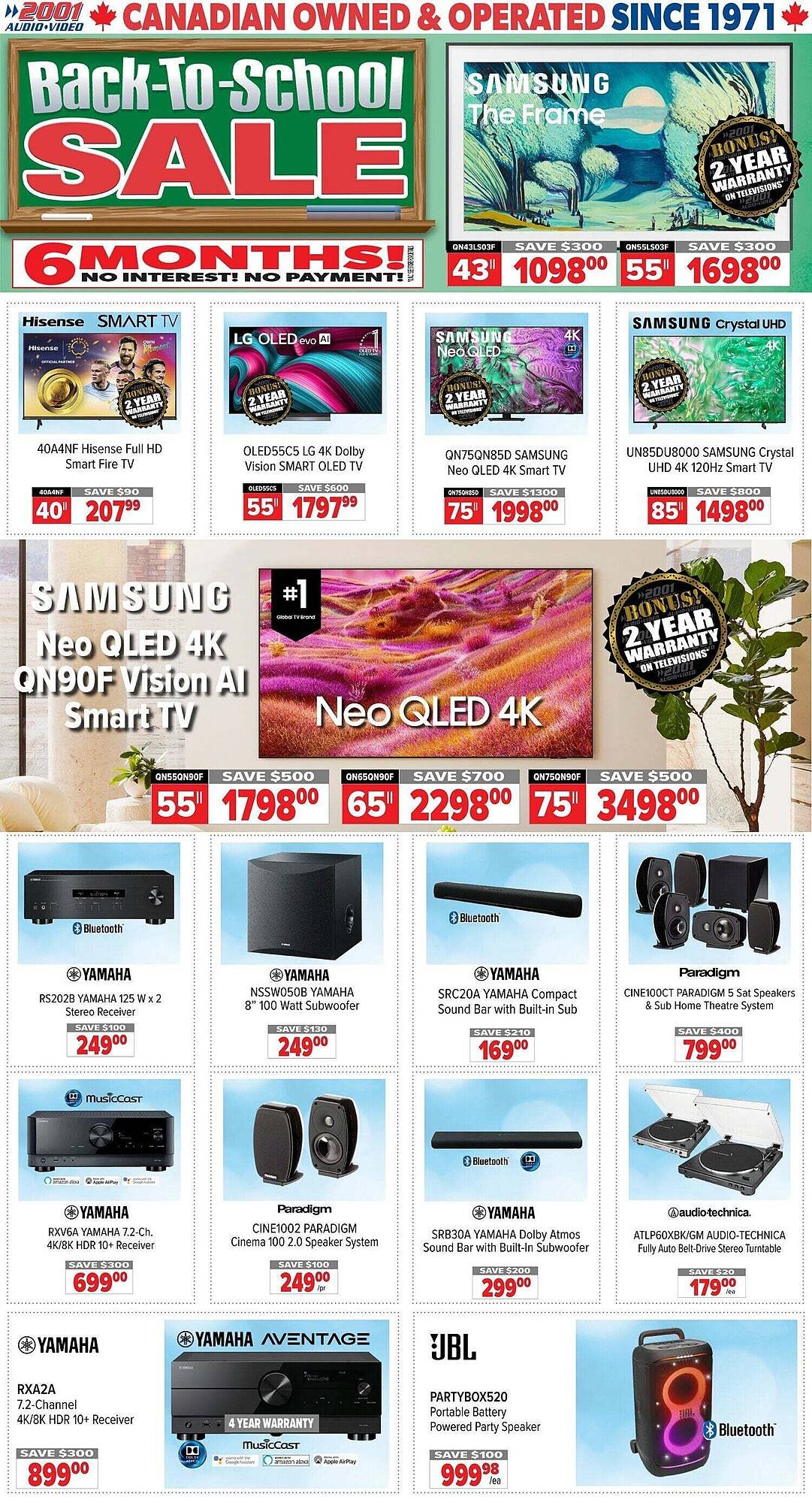 2001 Audio Video flyer (2025-08-15 - 2025-08-28) | 1