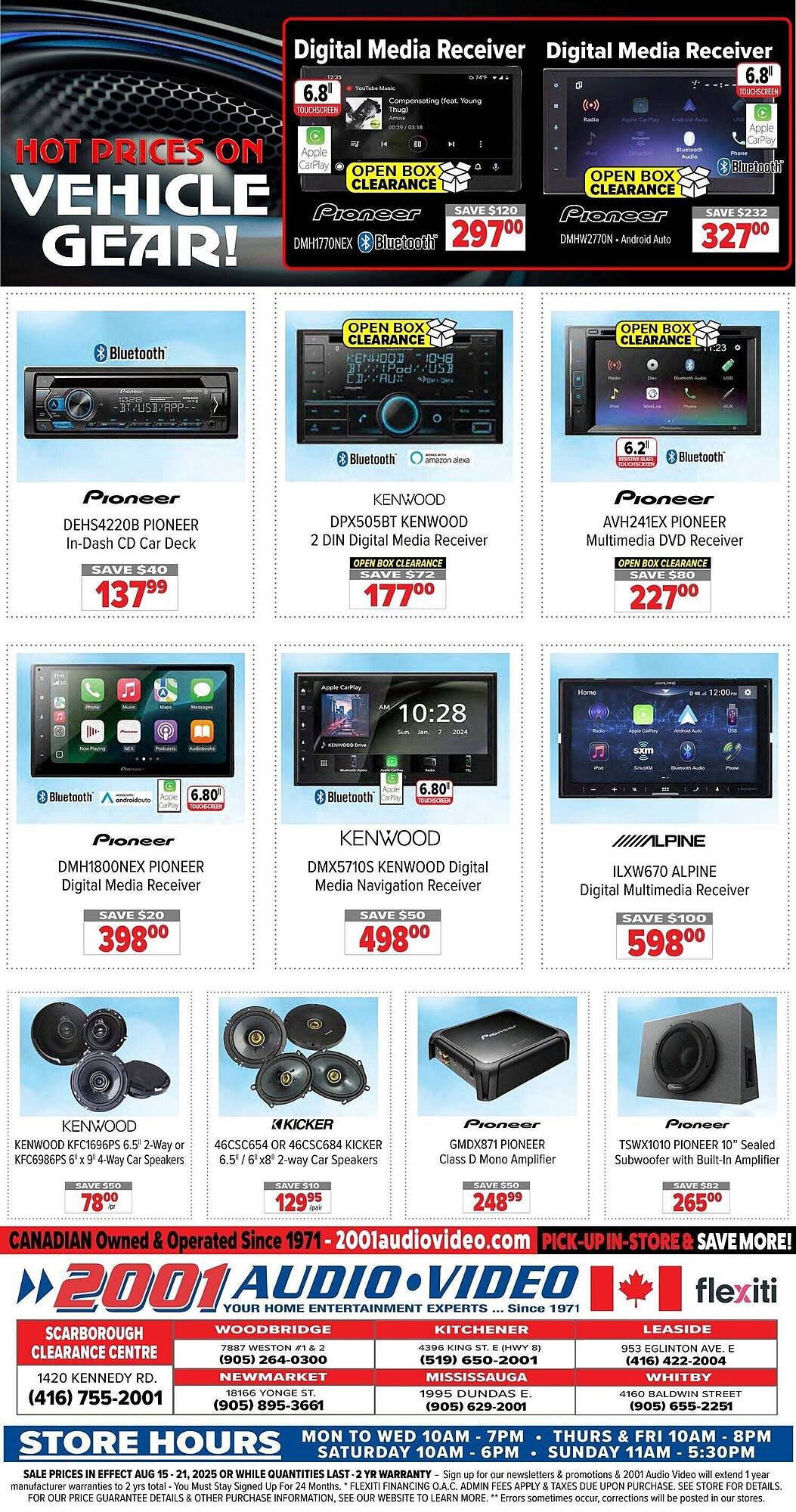 2001 Audio Video flyer