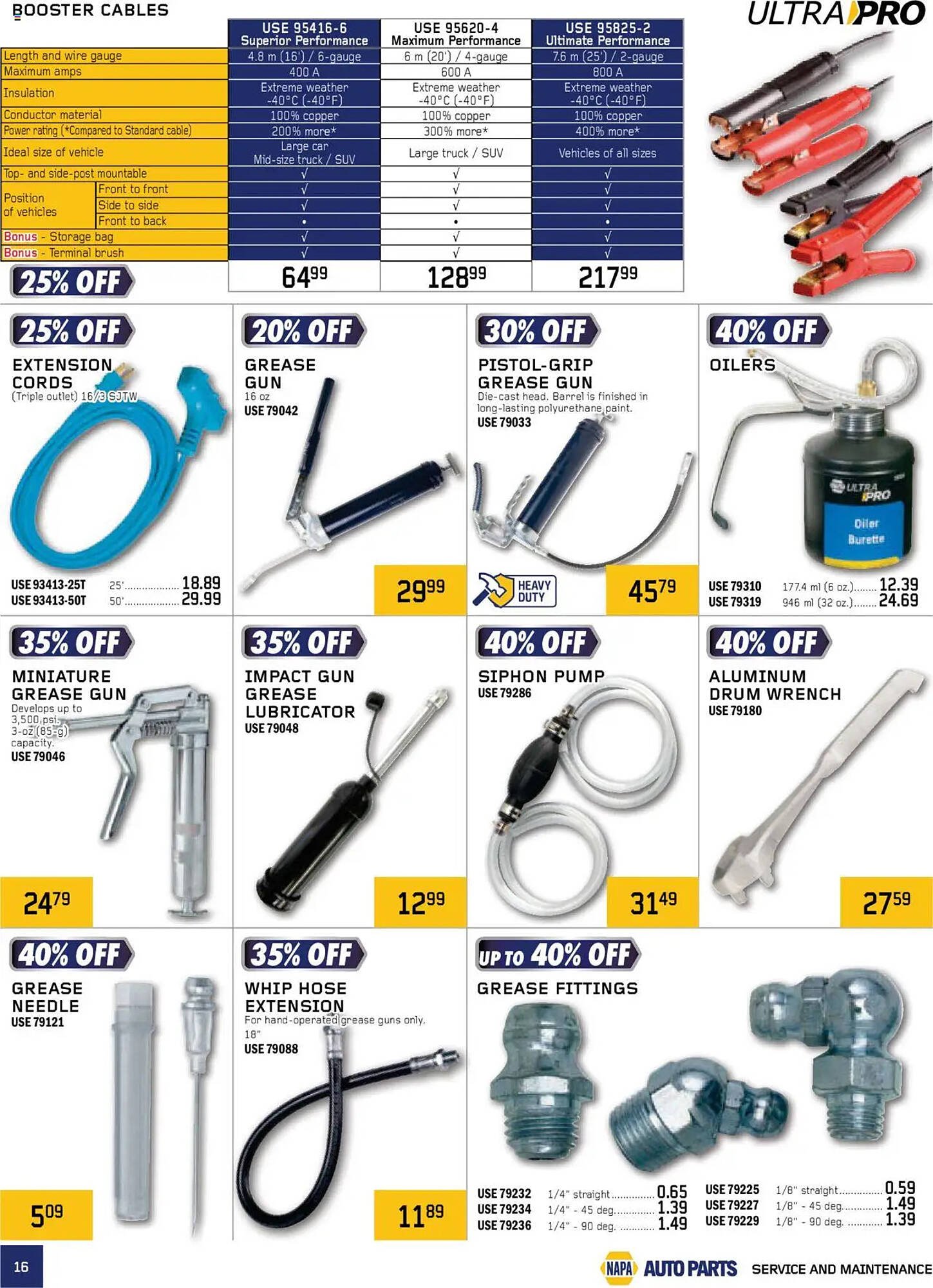 NAPA Auto Parts flyer