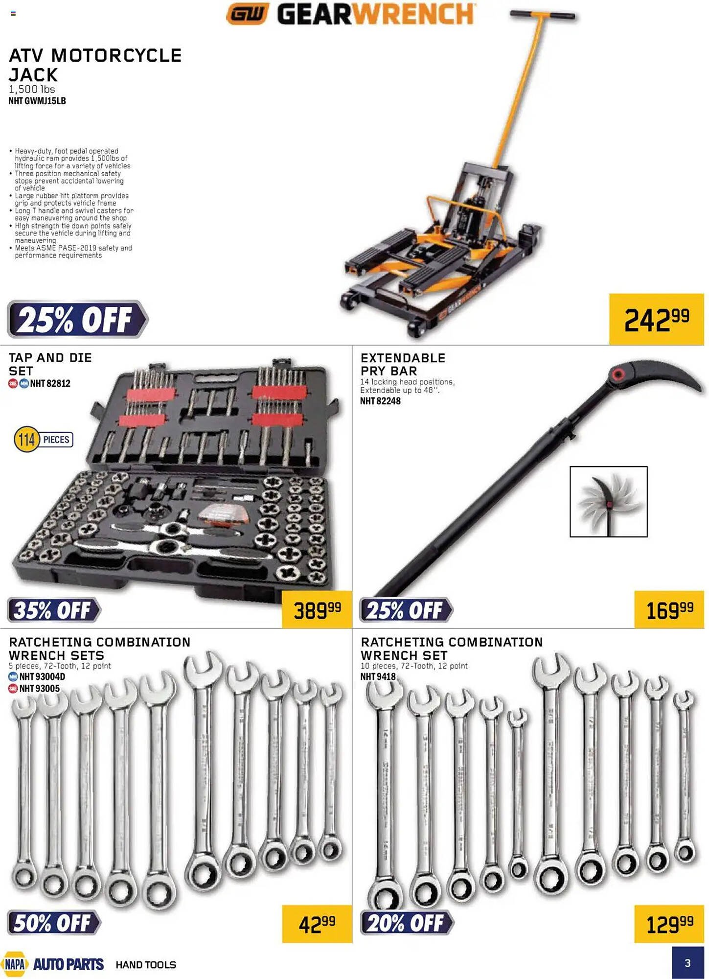 NAPA Auto Parts flyer