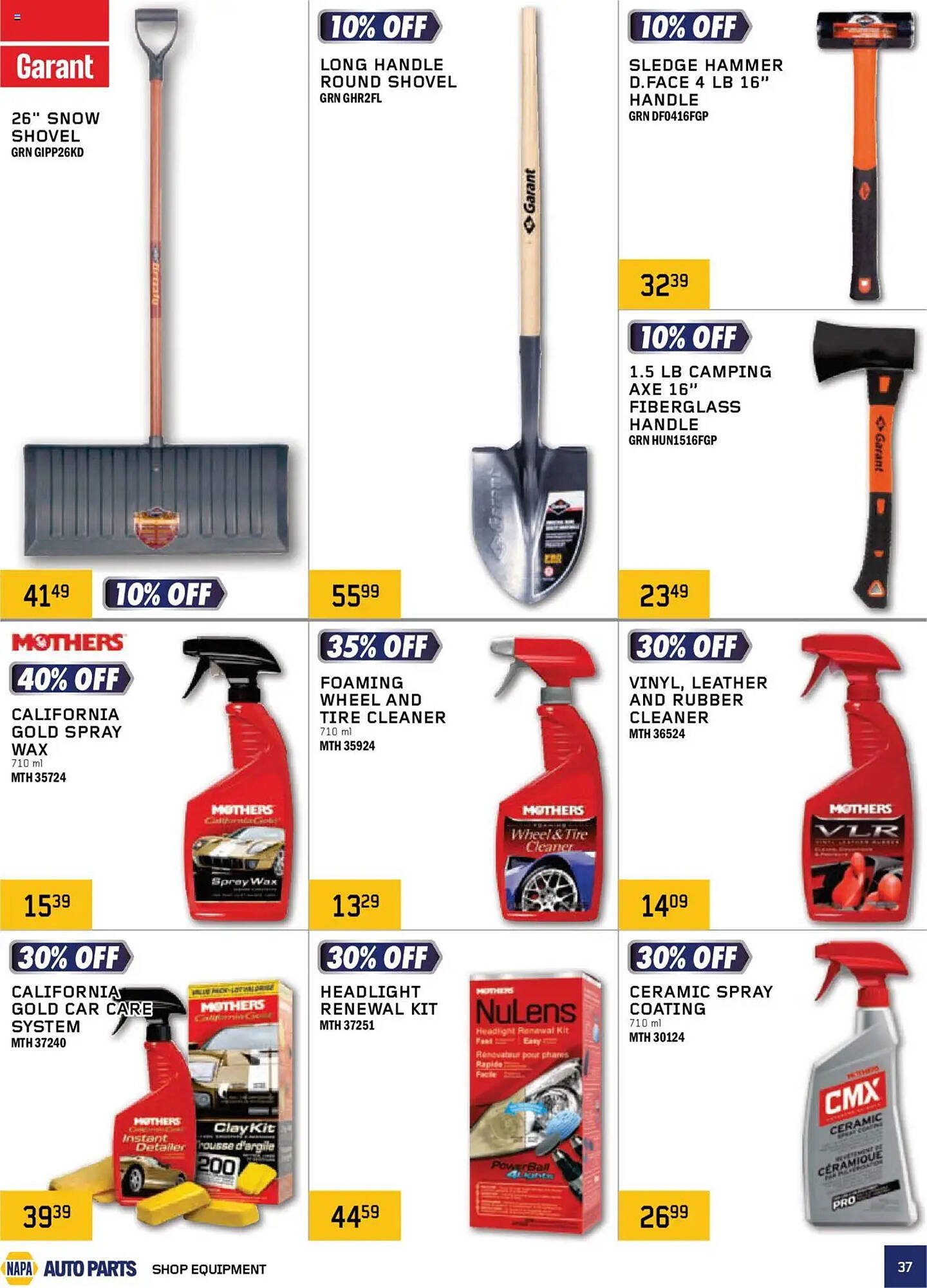 NAPA Auto Parts flyer