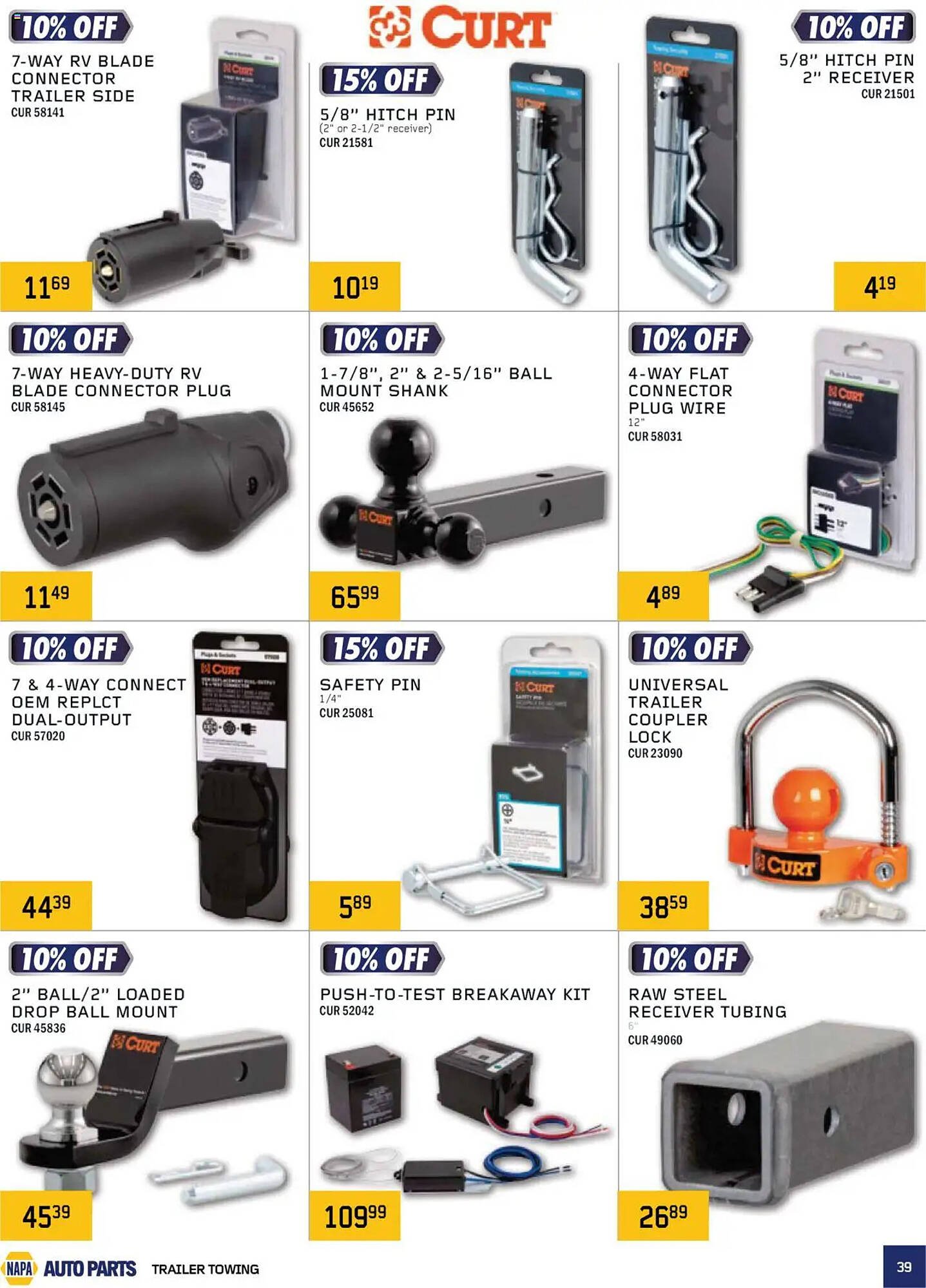 NAPA Auto Parts flyer