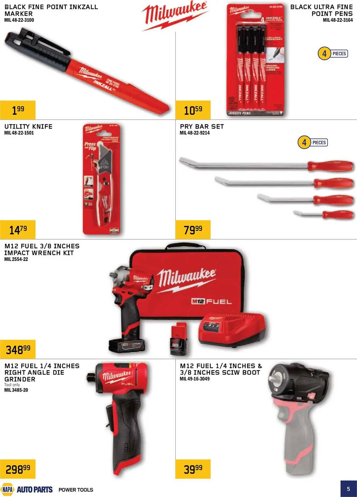NAPA Auto Parts flyer