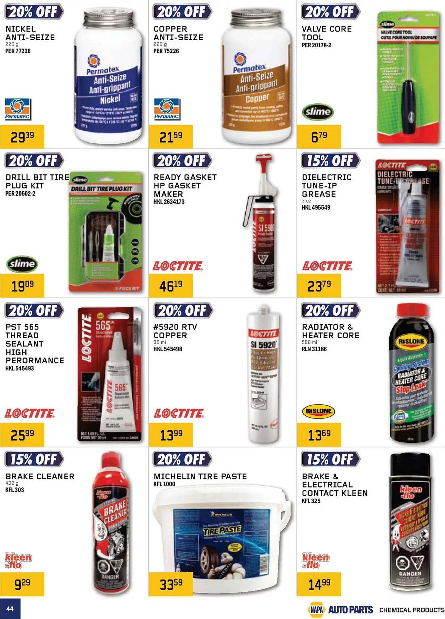 NAPA Auto Parts flyer