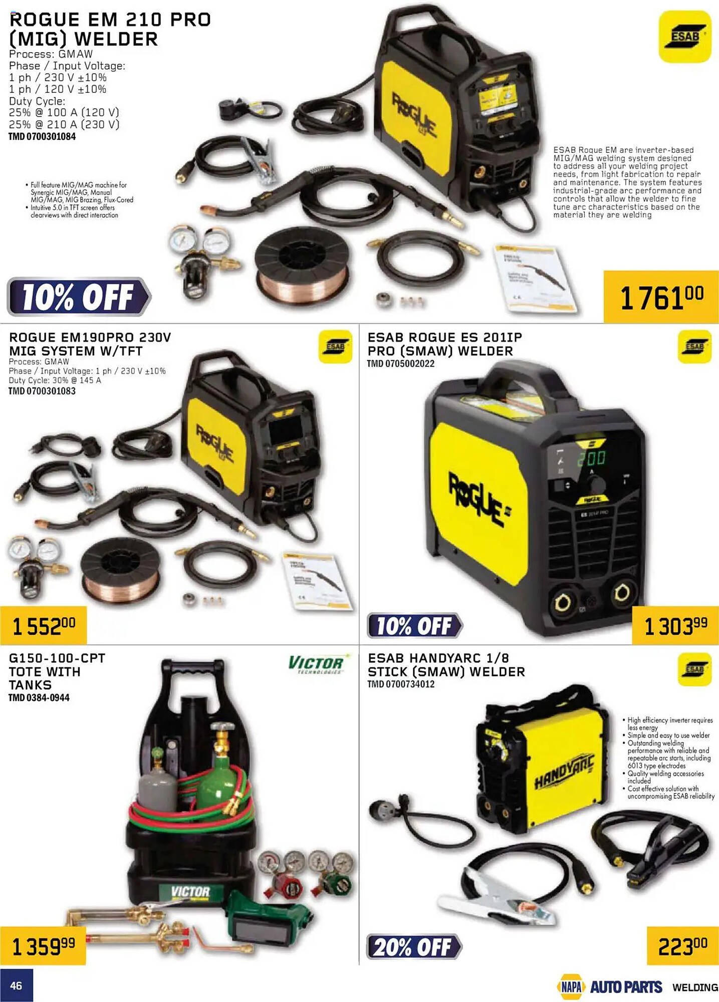 NAPA Auto Parts flyer