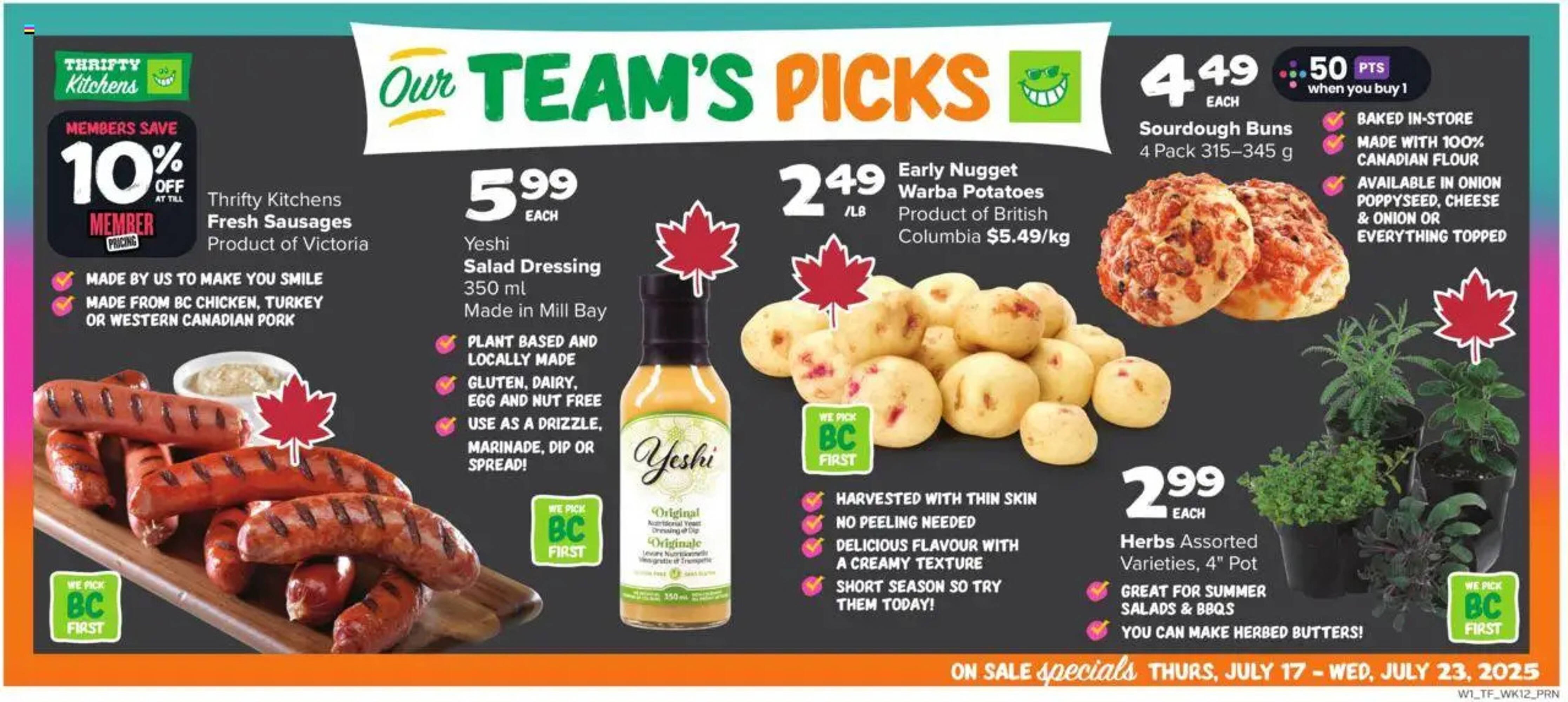 Thrifty Foods flyer