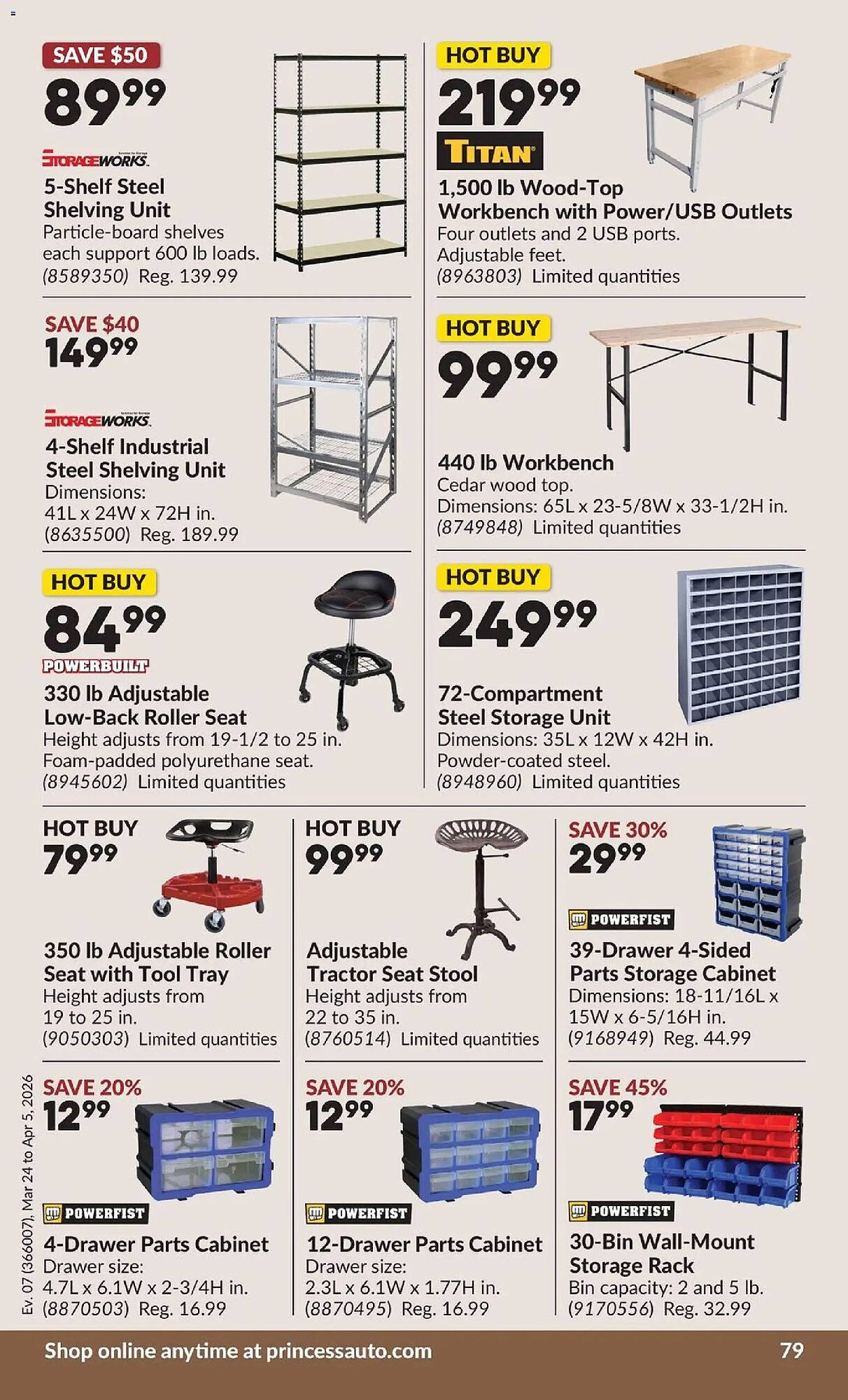 Princess Auto flyer (2026-03-24 - 2026-04-06) | 87