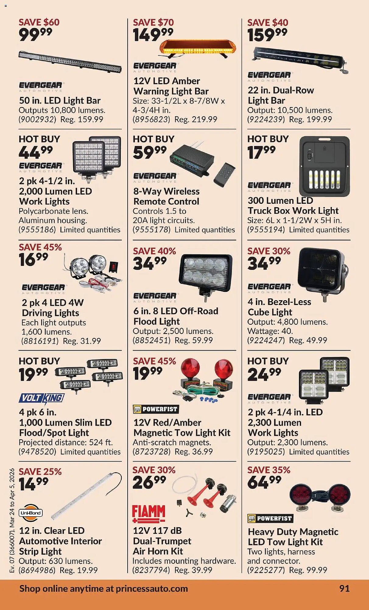 Princess Auto flyer (2026-03-24 - 2026-04-06) | 99