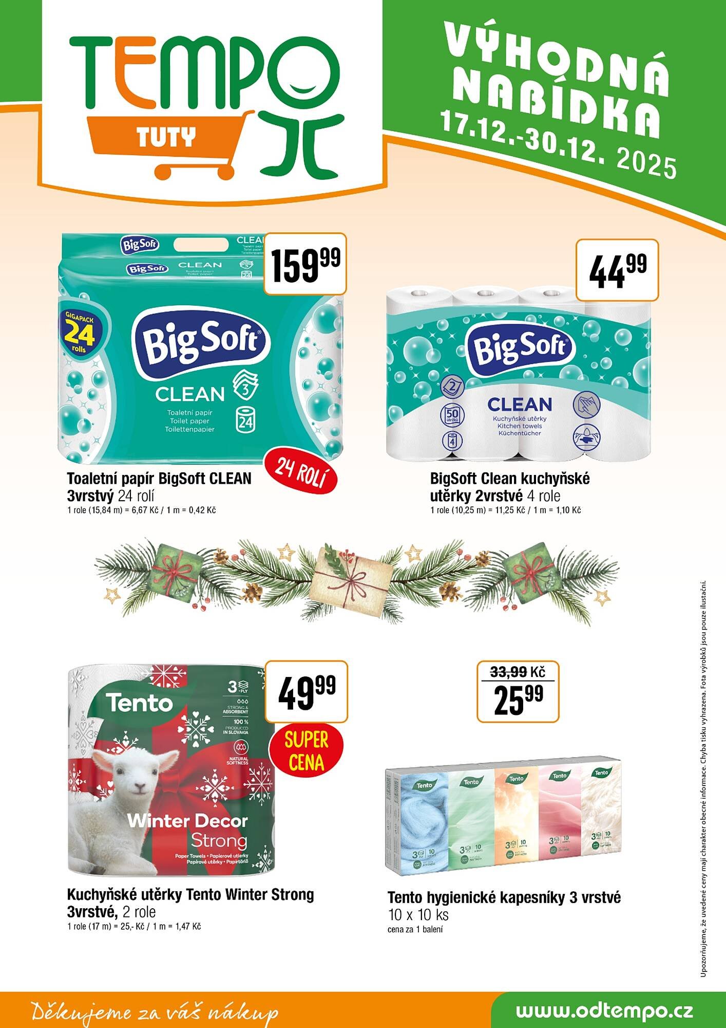 TEMPO leták (2025-12-17 - 2025-12-31)