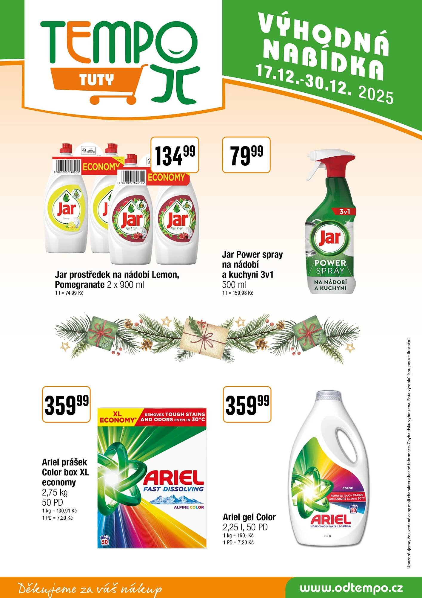 TEMPO leták (2025-12-17 - 2025-12-31)