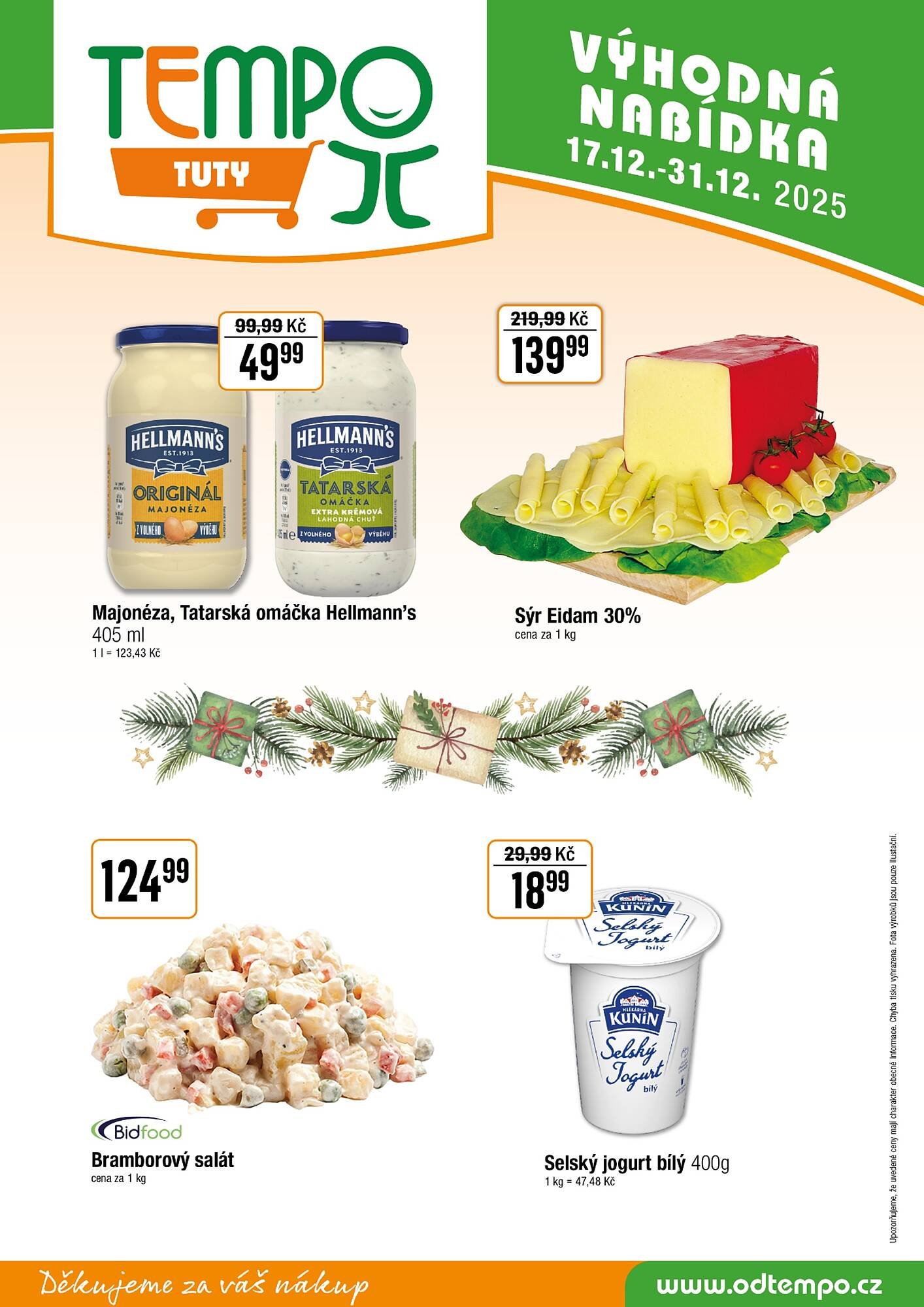 TEMPO leták (2025-12-17 - 2025-12-31)