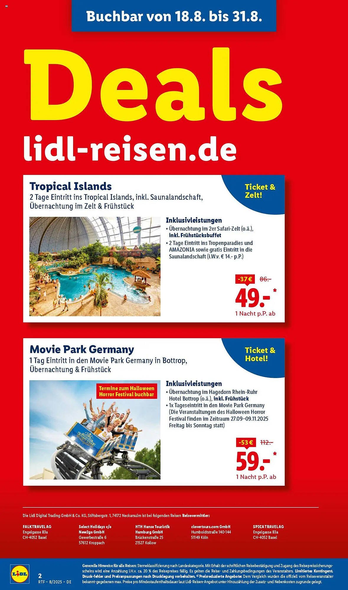 Lidl Reisen Prospekt (2025-08-13 - 2025-09-13) | 2