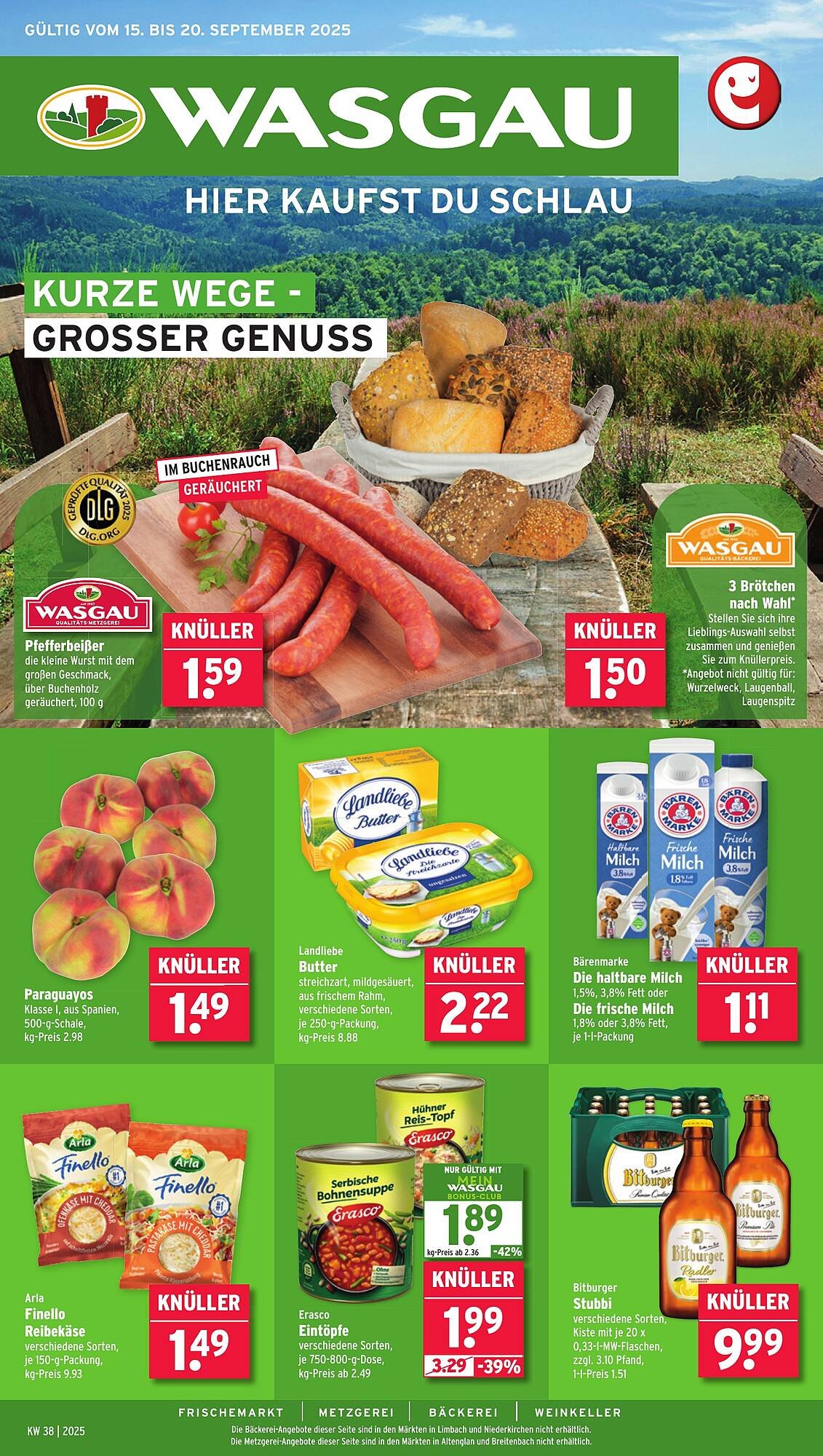 Wasgau Prospekt (2025-09-15 - 2025-09-20) | 1