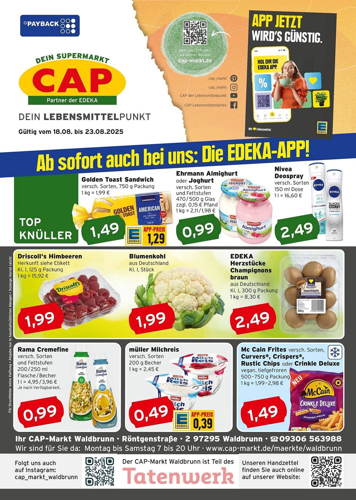CAP Markt Prospekt (2025-08-18 - 2025-08-23) | 1