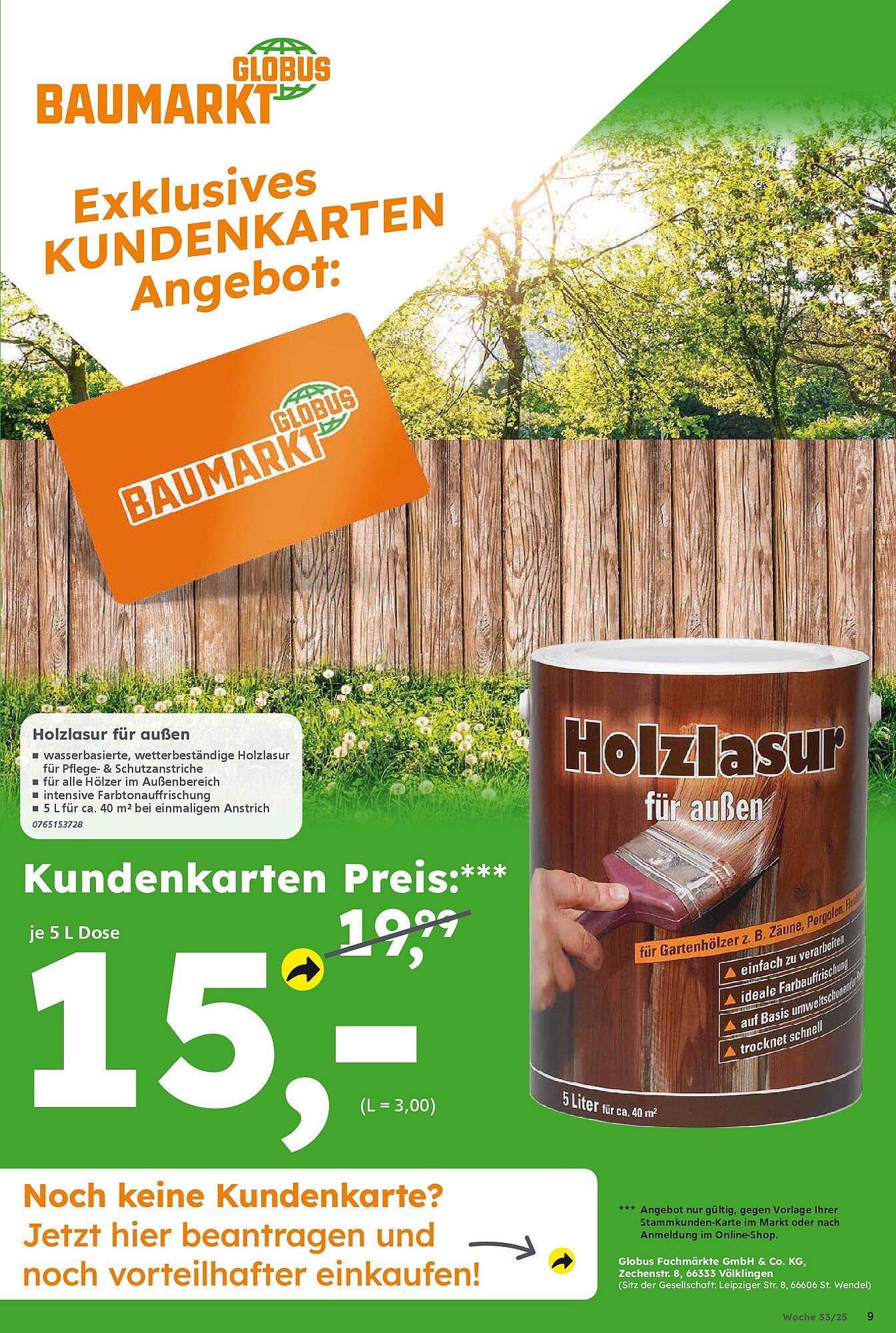Globus Baumarkt Prospekt (2025-08-11 - 2025-08-16) | 10