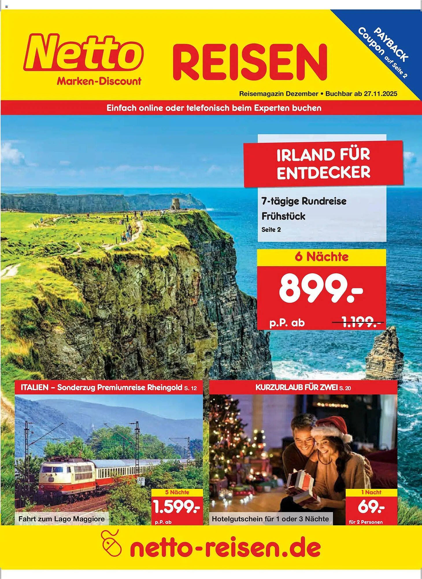 Netto Reisen Prospekt (2025-11-27 - 2025-12-28)