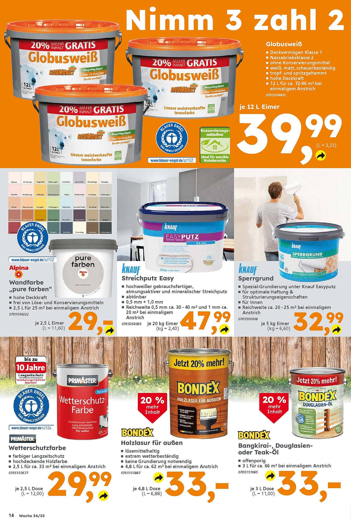 Globus Baumarkt Prospekt (2025-08-17 - 2025-08-23) | 14