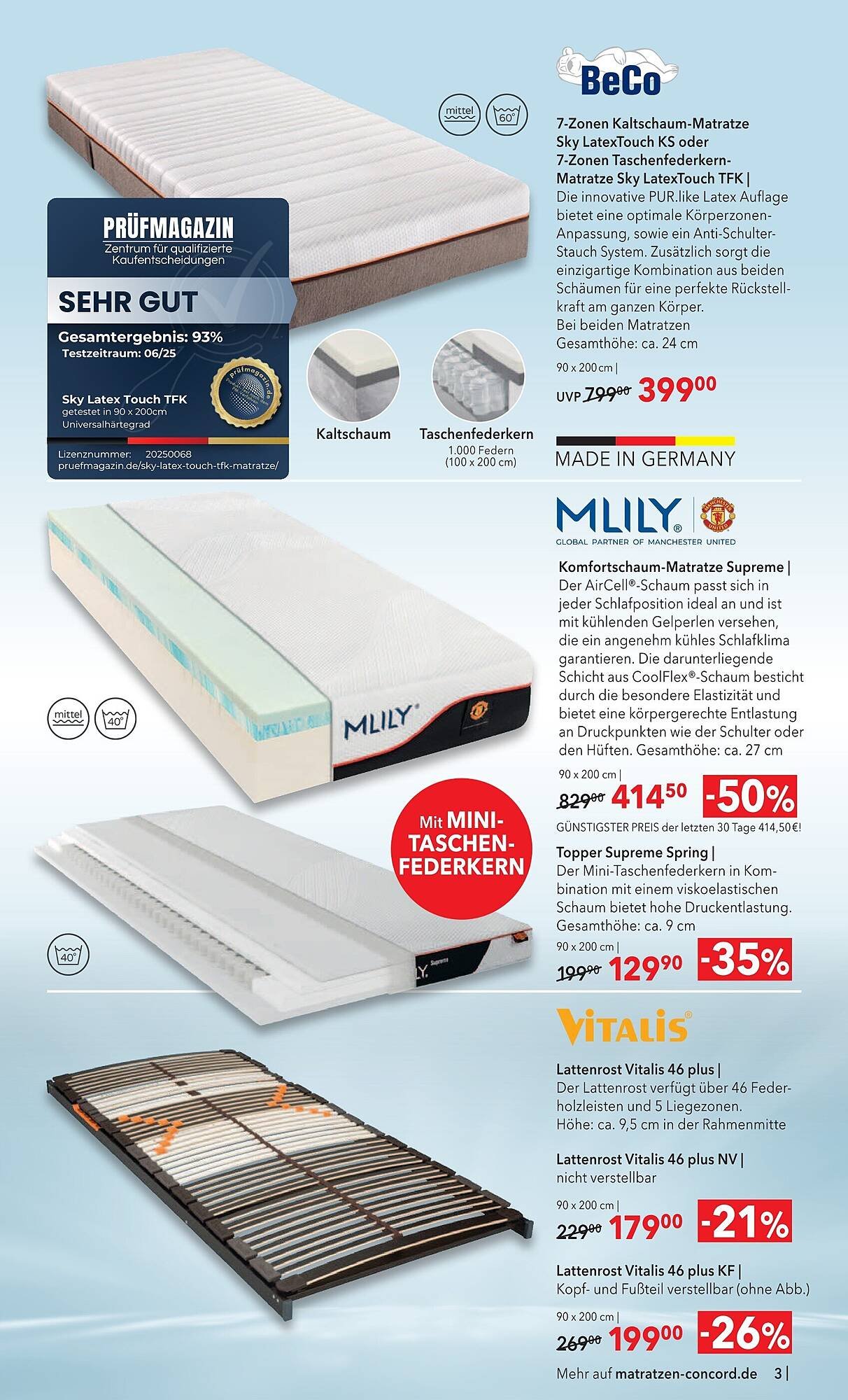 Matratzen Concord Prospekt