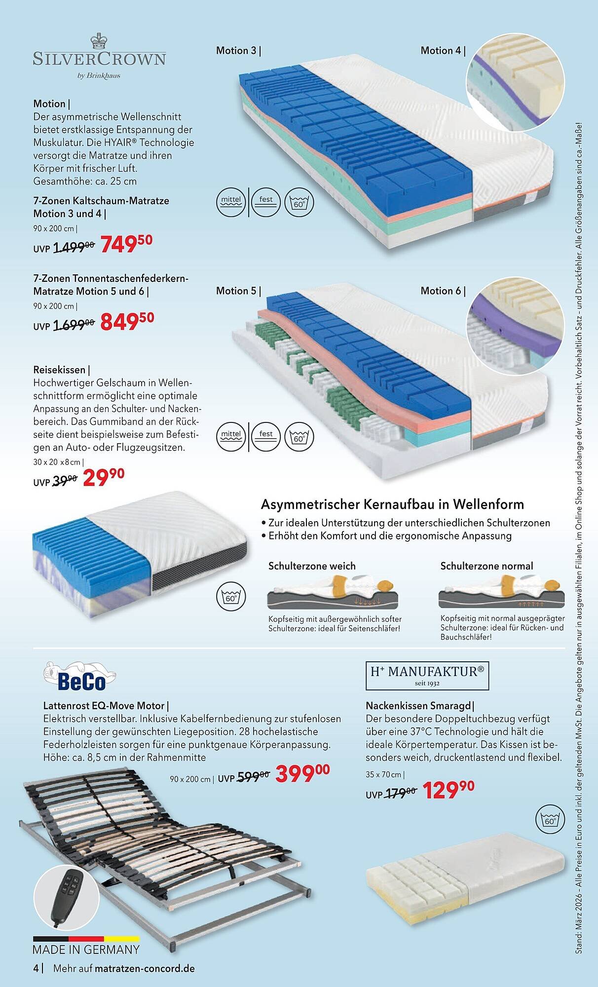 Matratzen Concord Prospekt