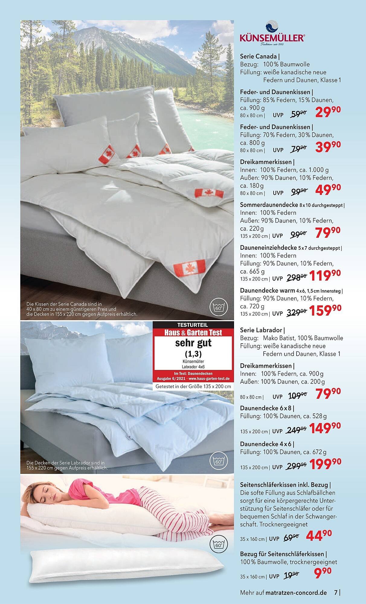 Matratzen Concord Prospekt