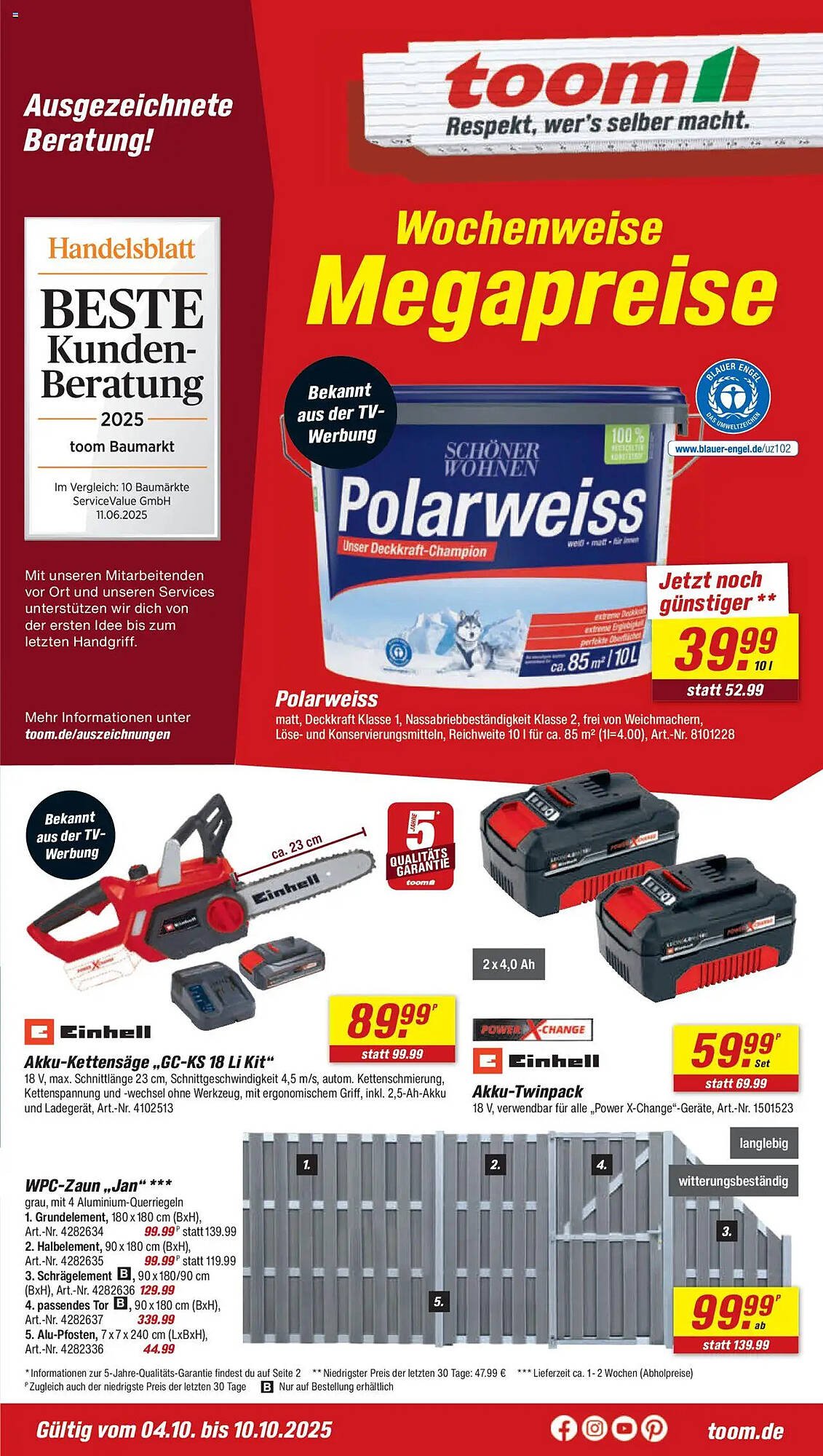 Toom Baumarkt Prospekt (2025-10-04 - 2025-10-10) | 1