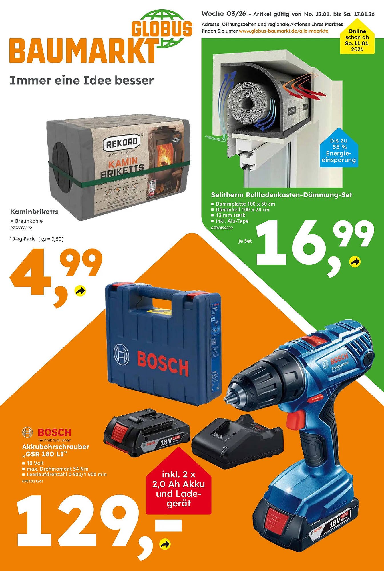 Globus Baumarkt Prospekt (2026-01-11 - 2026-01-17)