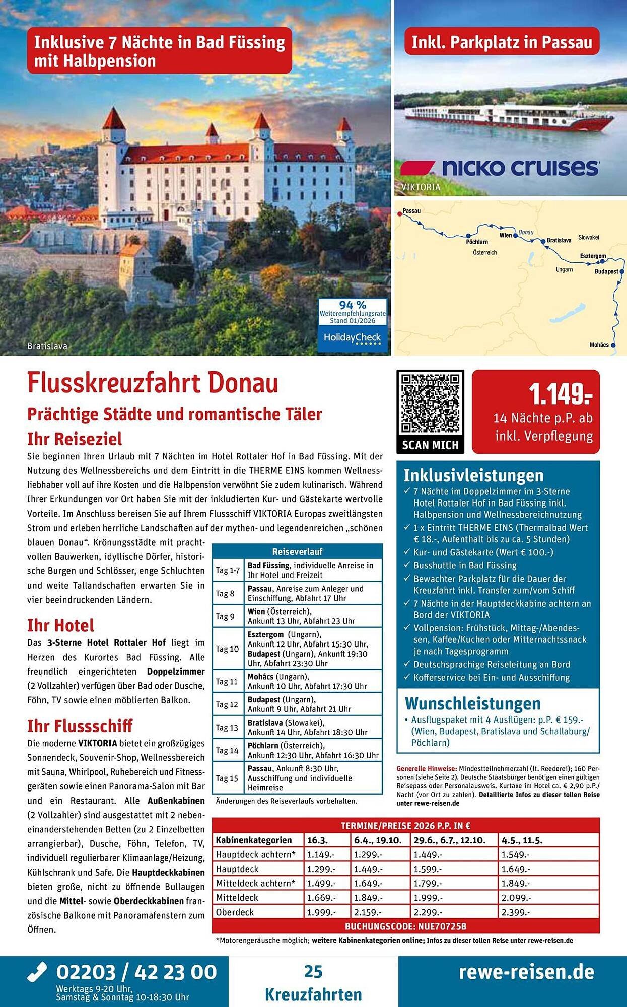 REWE Reisen Prospekt