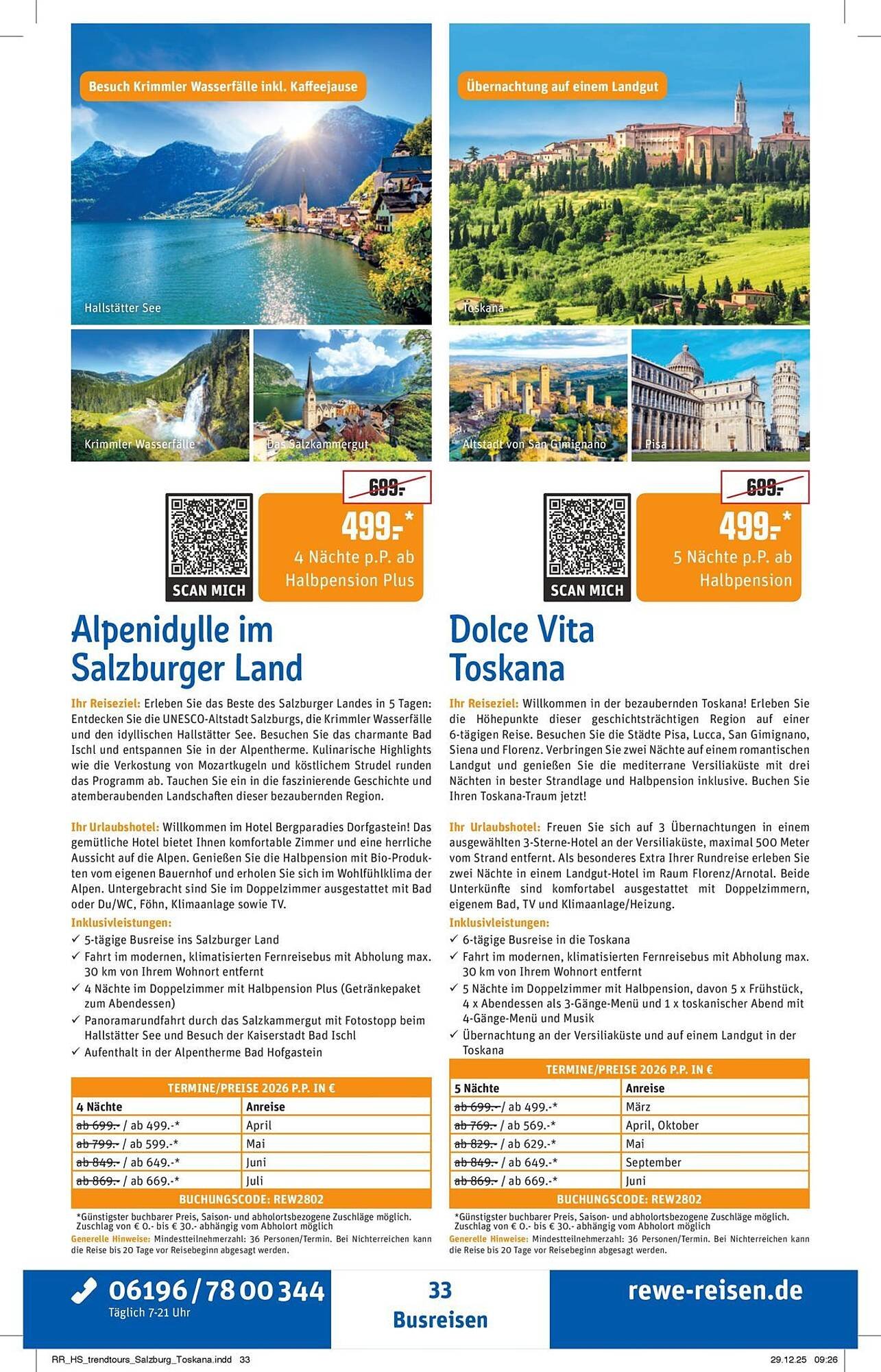 REWE Reisen Prospekt