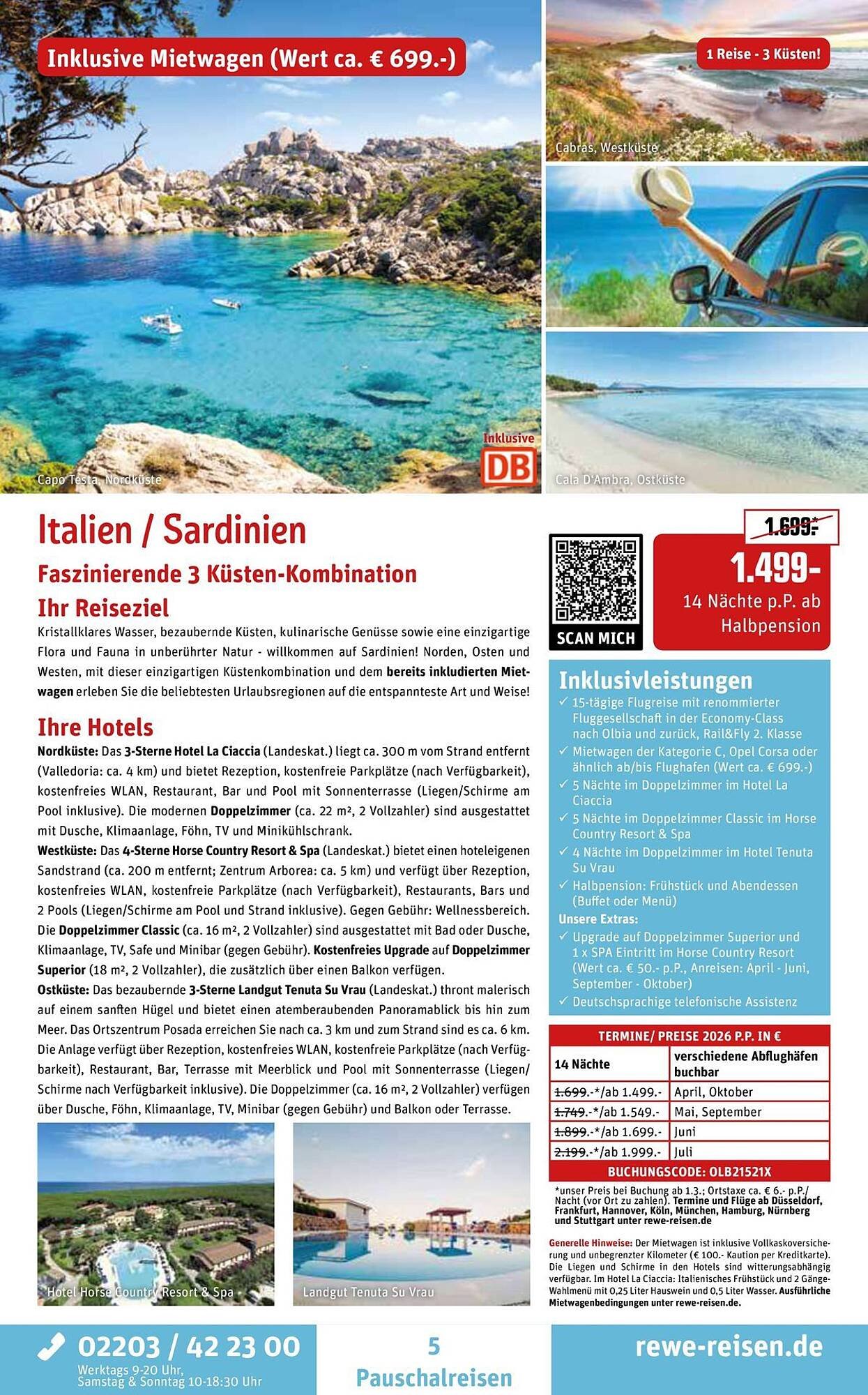 REWE Reisen Prospekt