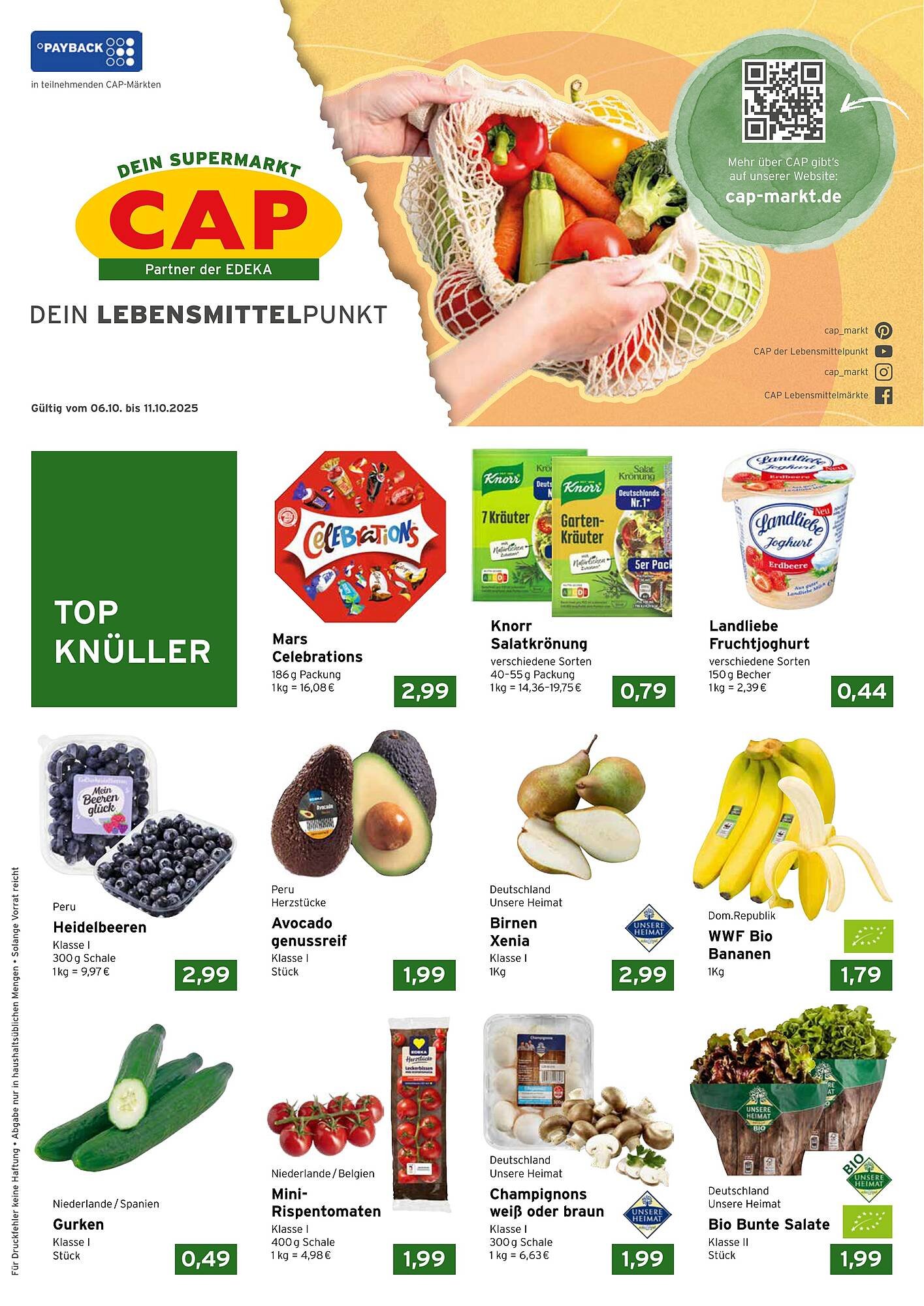 CAP Markt Prospekt (2025-10-06 - 2025-10-11) | 1