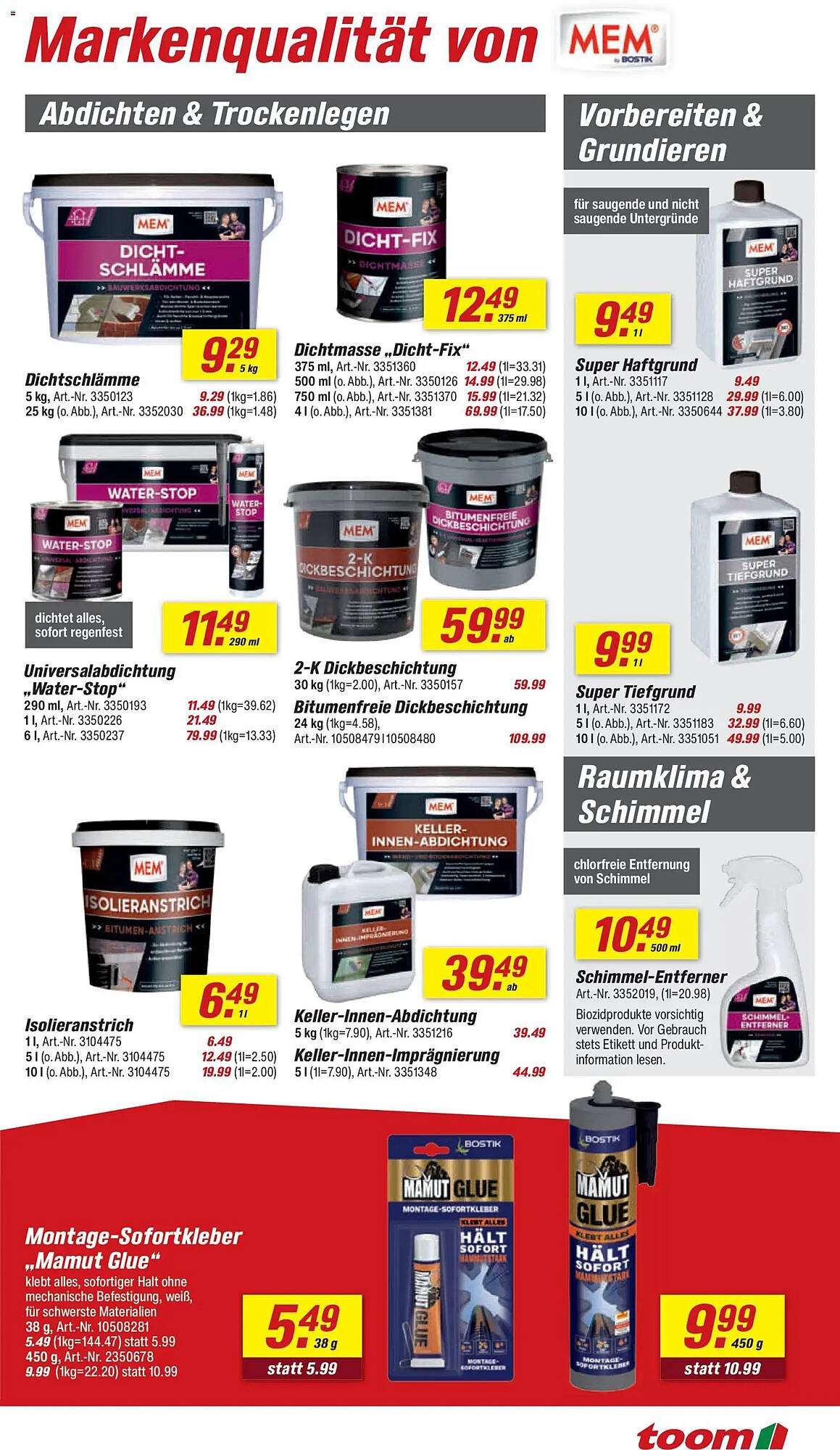 Toom Baumarkt Prospekt