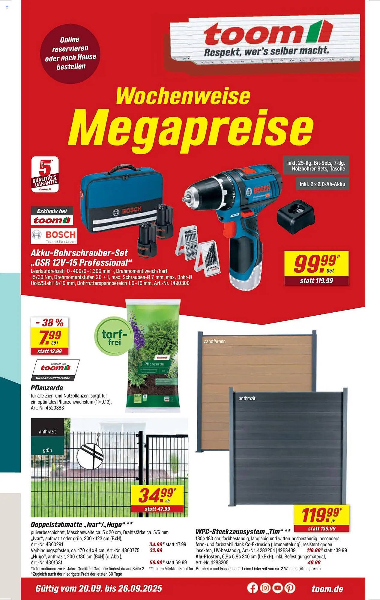 Toom Baumarkt Prospekt (2025-09-20 - 2025-09-26) | 1