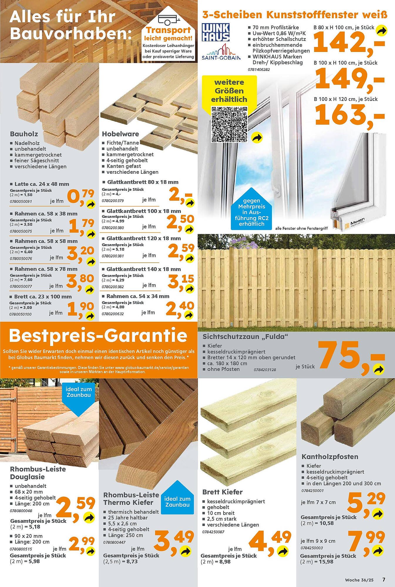 Globus Baumarkt Prospekt (2025-08-31 - 2025-09-06) | 7
