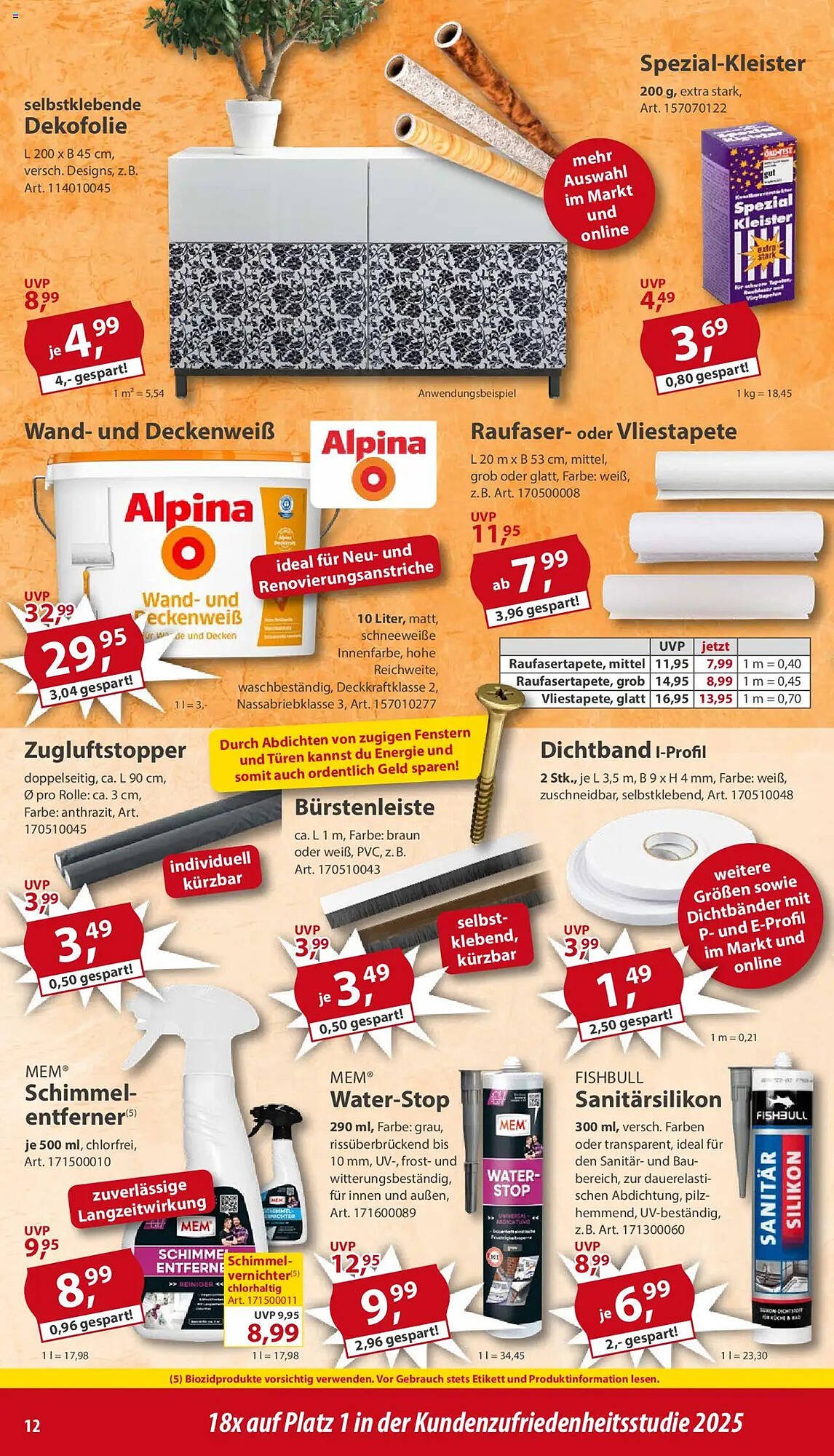 Sonderpreis Baumarkt Prospekt (2025-10-04 - 2025-10-10) | 12